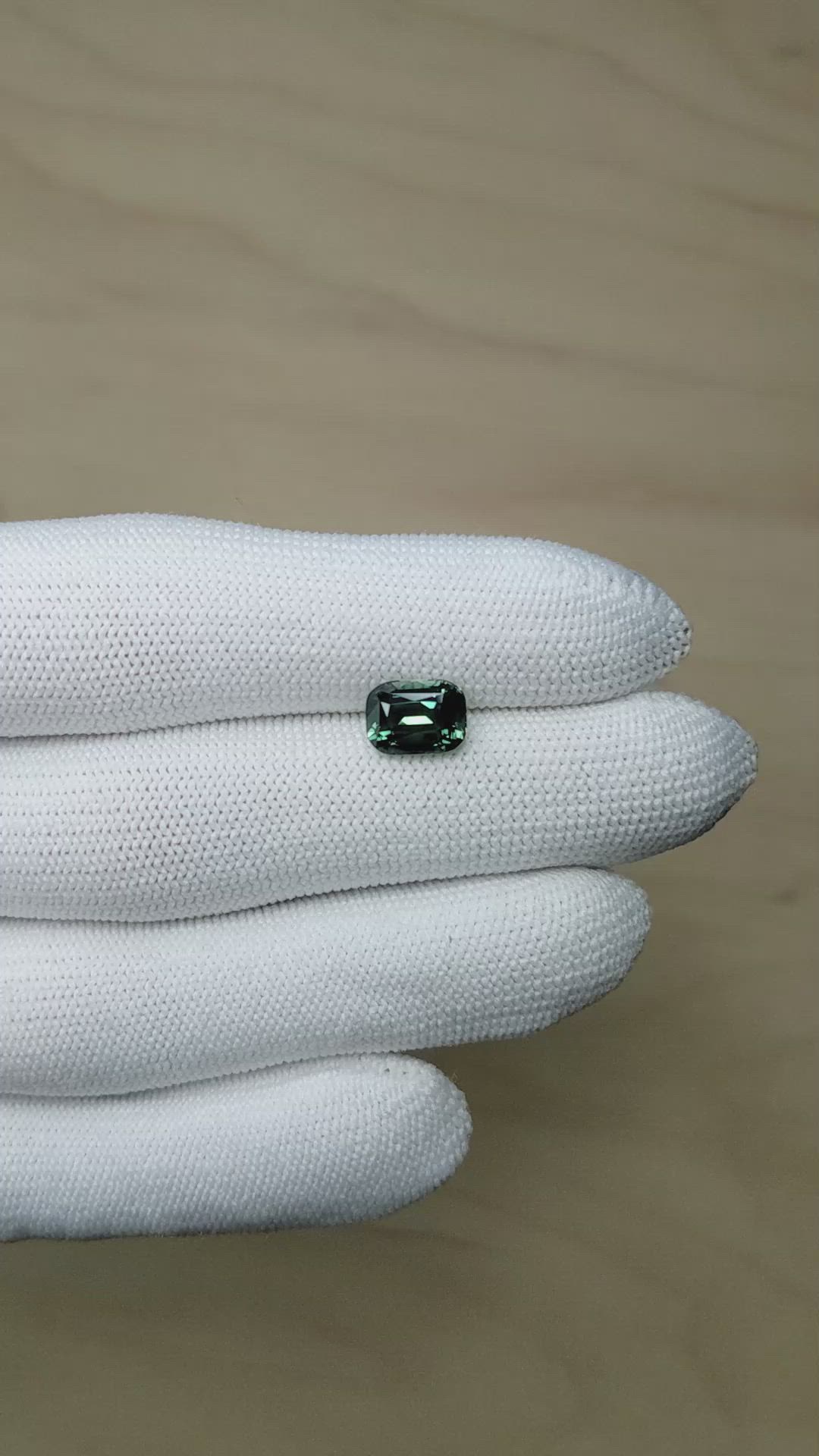 3.10 Ct. Bluish Green Sapphire from Madagascar Size Video