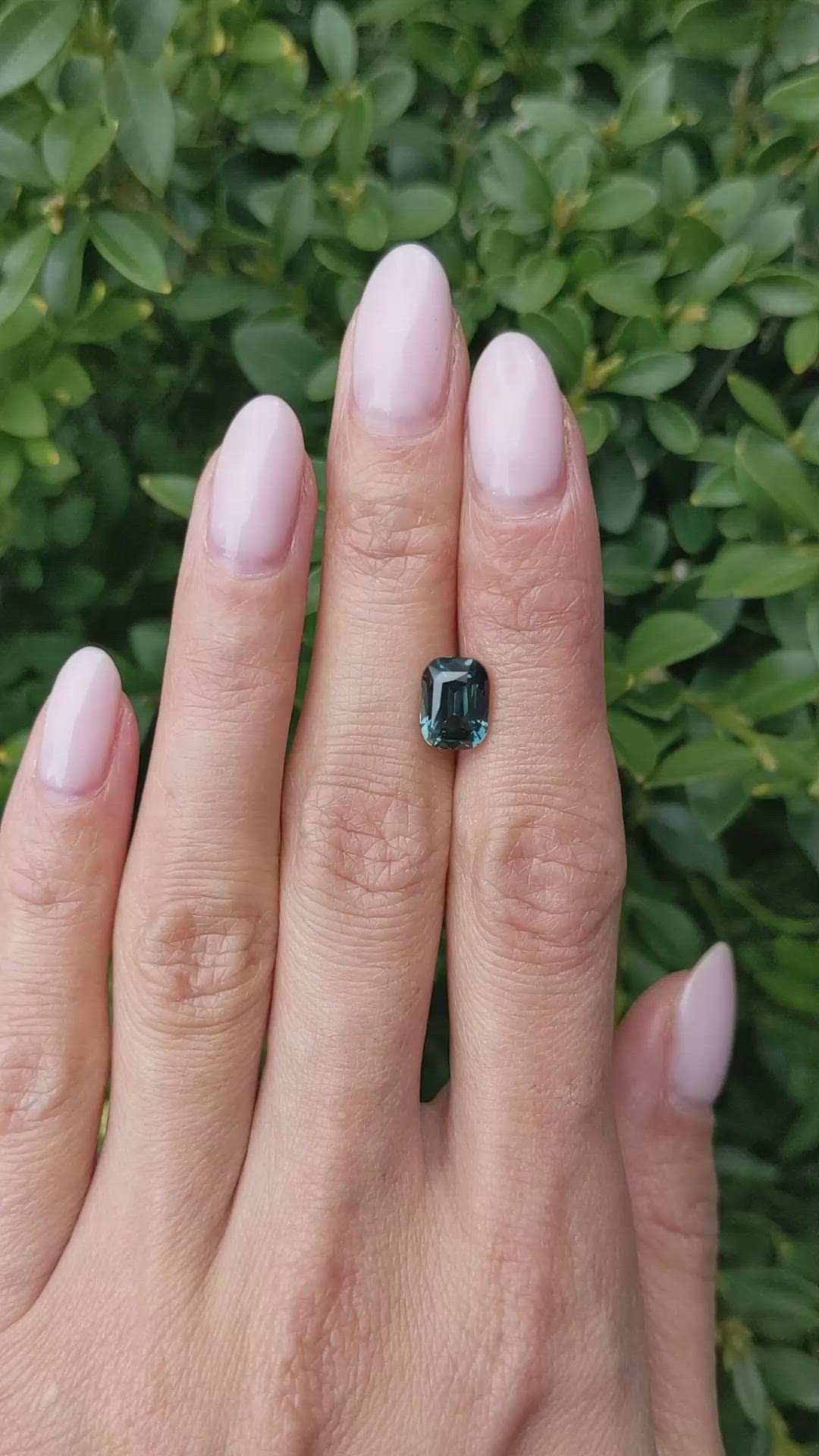 3.10 Ct. Bluish Green Sapphire from Madagascar Size Video