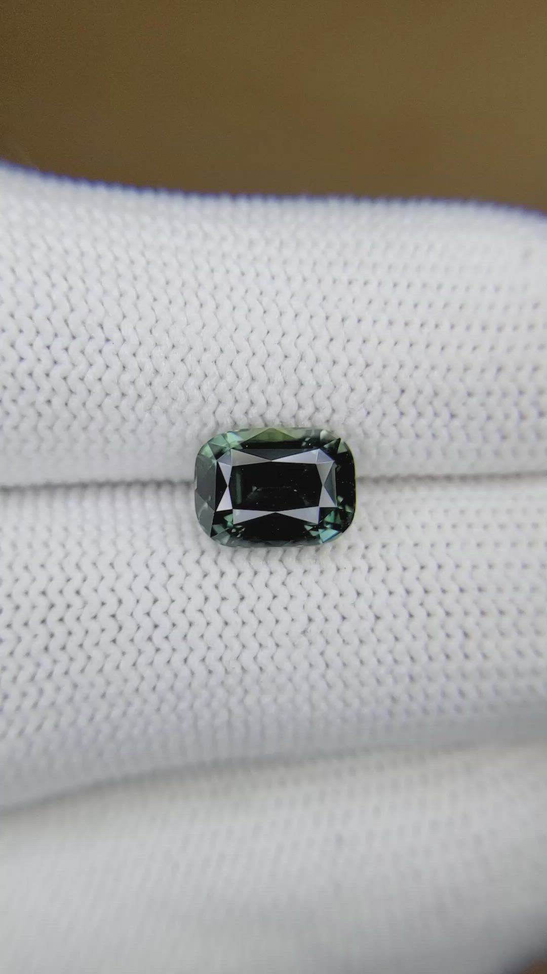 3.10 Ct. Bluish Green Sapphire from Madagascar Size Video