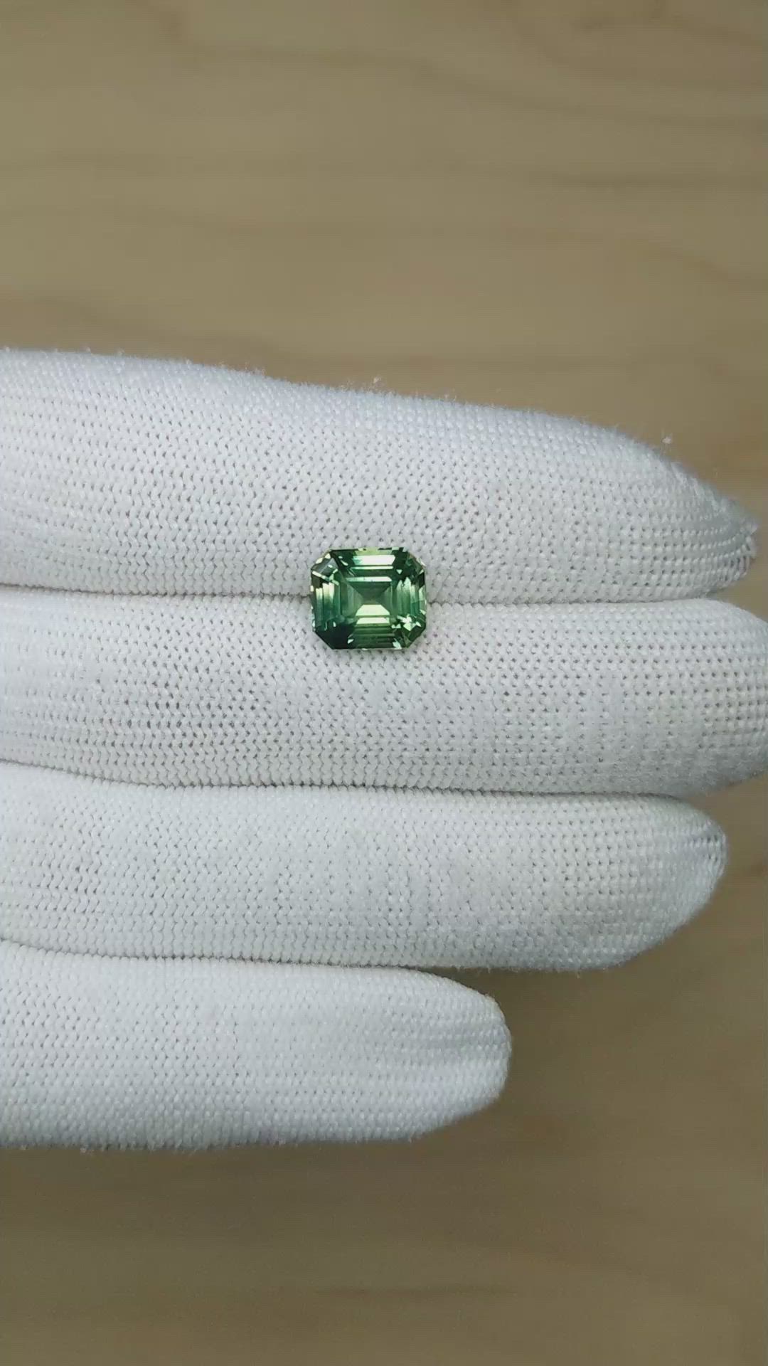 3.00 Ct. Green Sapphire from Madagascar Size Video