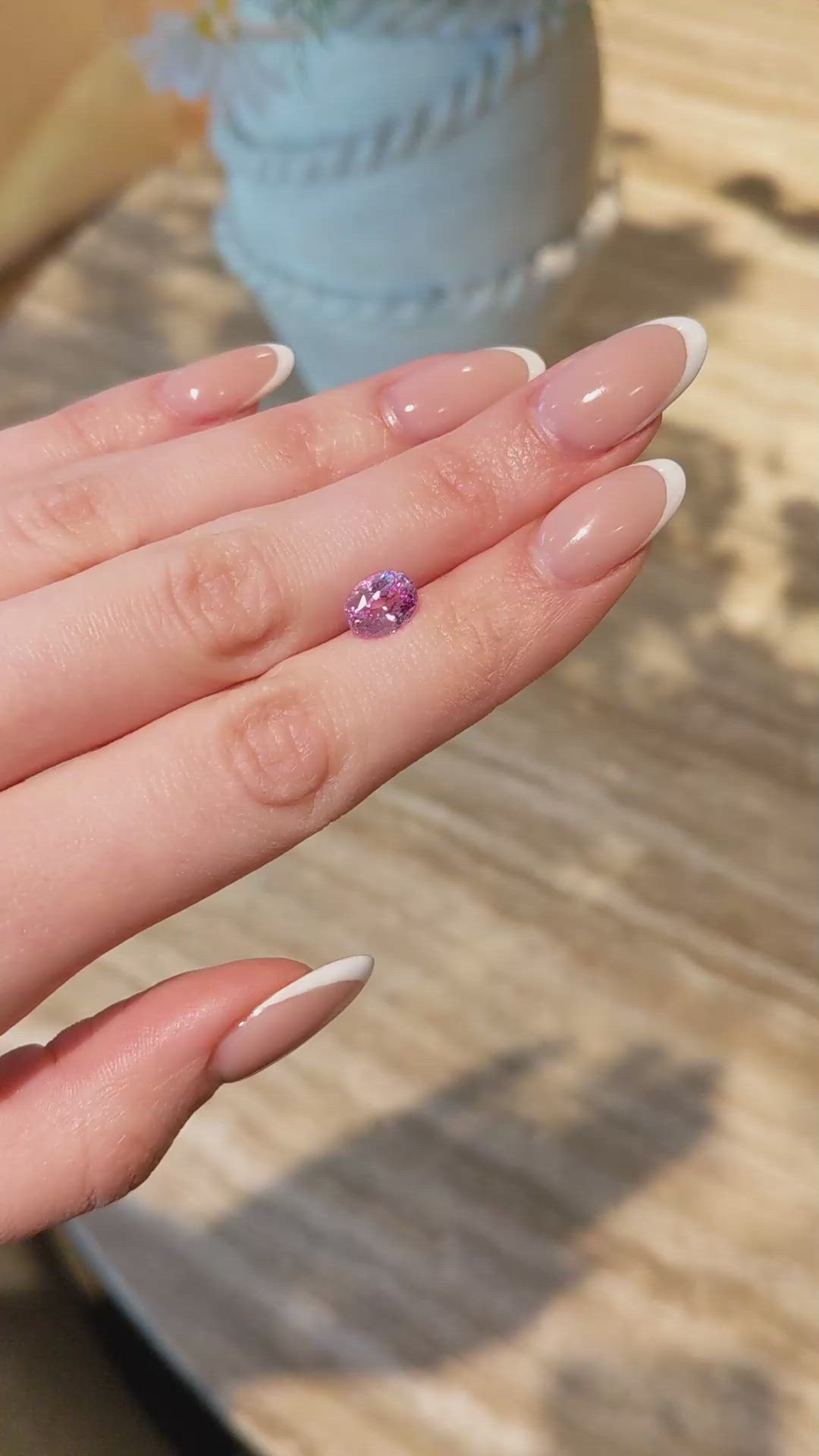 2.56 Ct. Pink Sapphire from Ceylon (Sri Lanka) Size Video