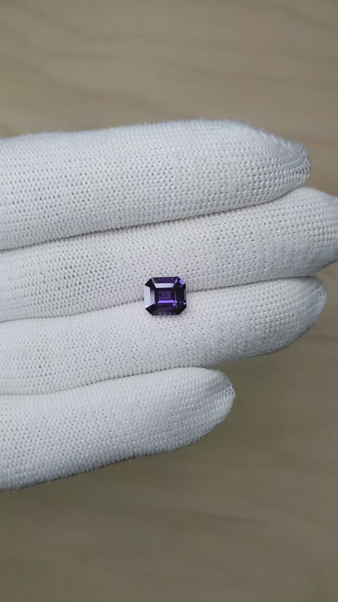 2.43 Ct. Bluish Purple Sapphire from Ceylon (Sri Lanka) Size Video