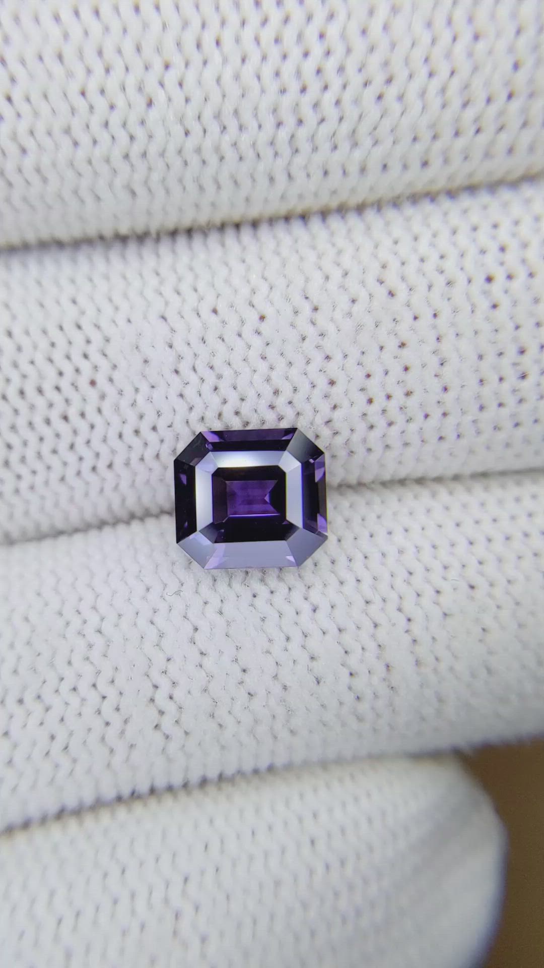 2.43 Ct. Bluish Purple Sapphire from Ceylon (Sri Lanka) Size Video