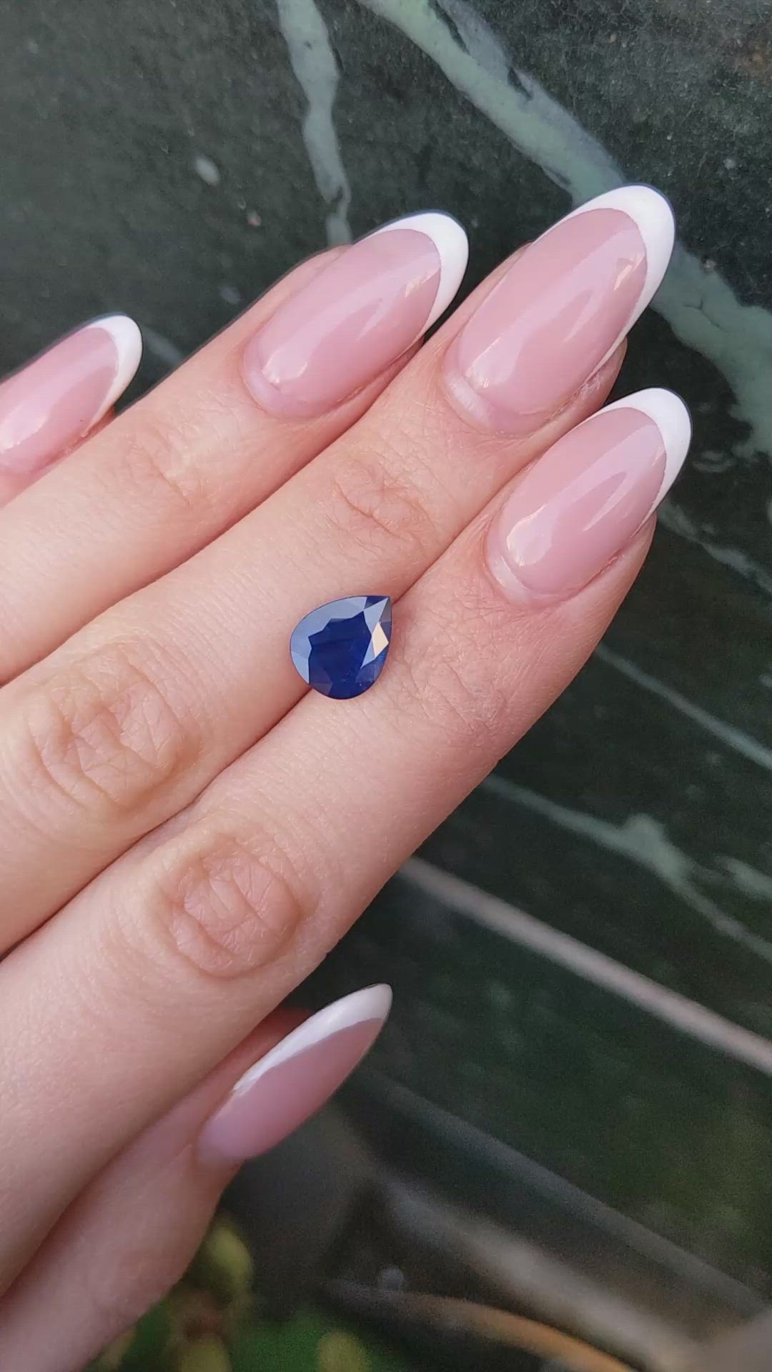 2.67 Ct. Blue Sapphire from Ceylon (Sri Lanka) Size Video