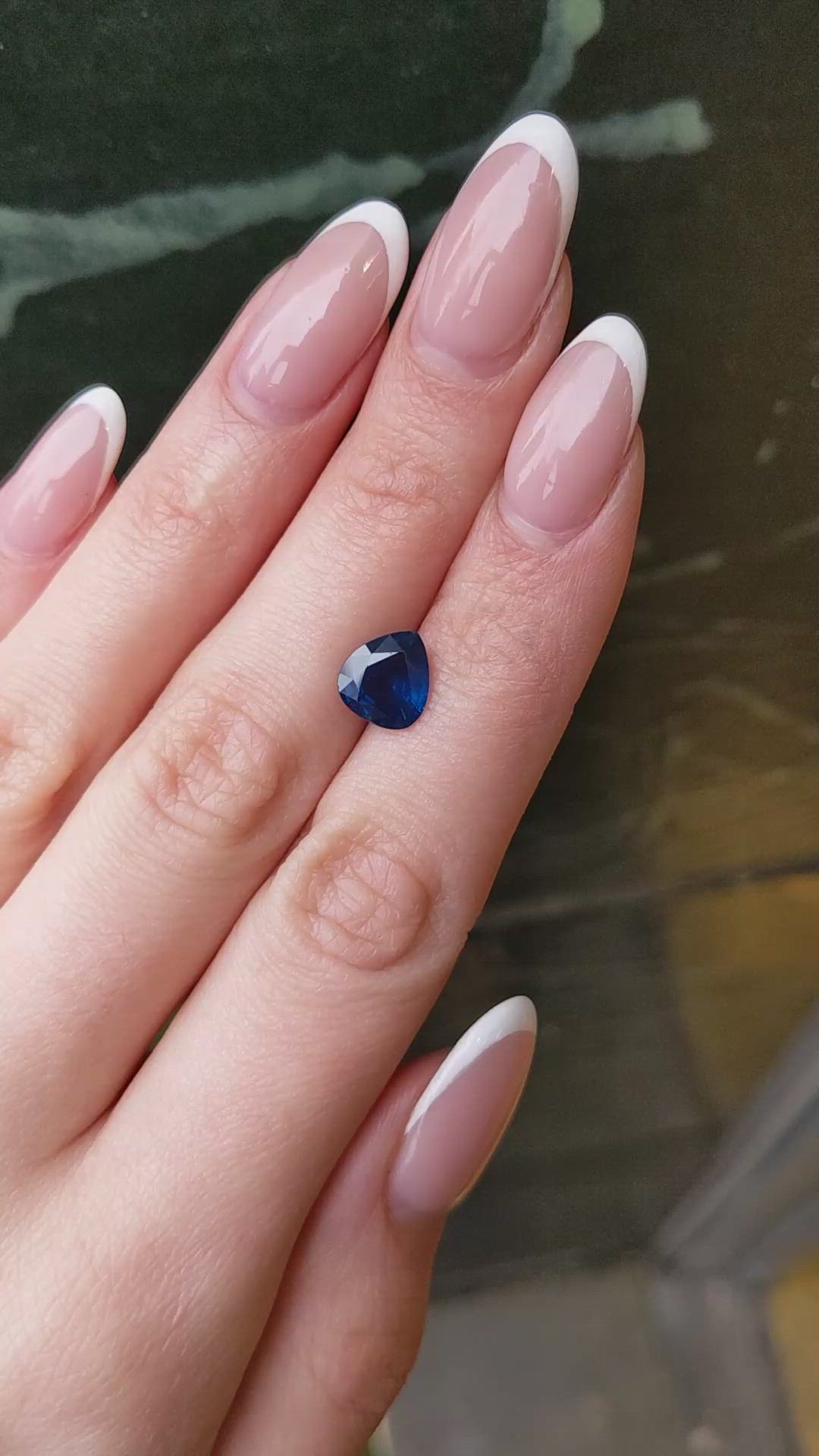 2.70 Ct. Blue Sapphire from Ceylon (Sri Lanka) Size Video