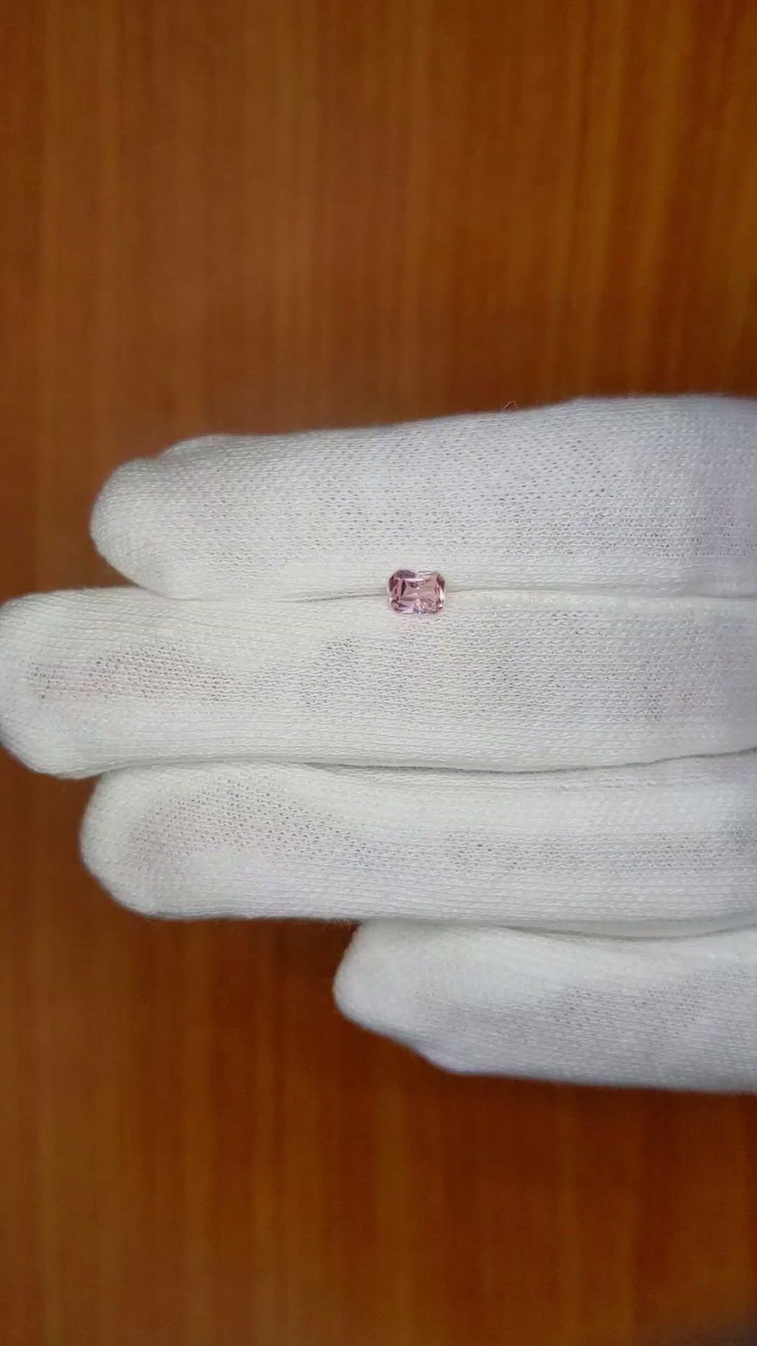 0.45 Ct. Pink Sapphire from Ceylon (Sri Lanka) Size Video