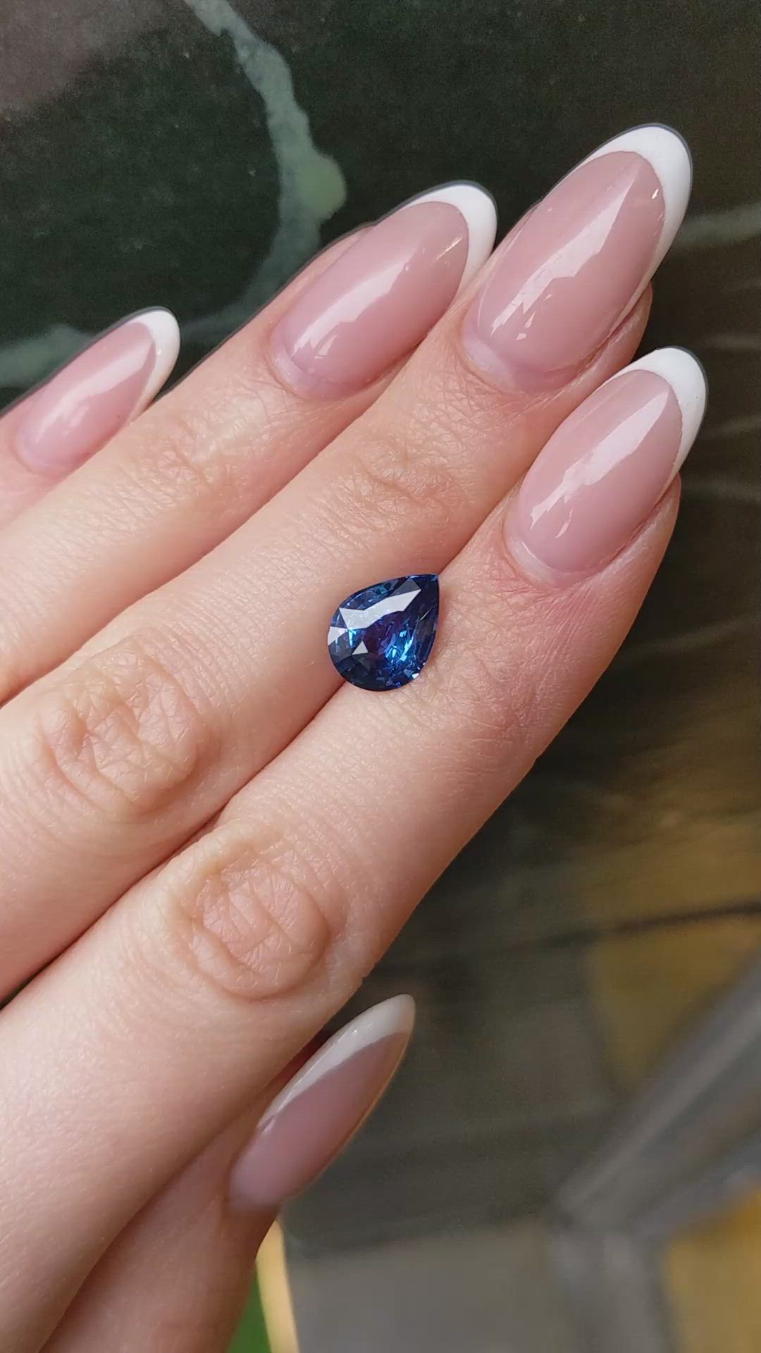 3.38 Ct. Blue Sapphire from Ceylon (Sri Lanka) Size Video