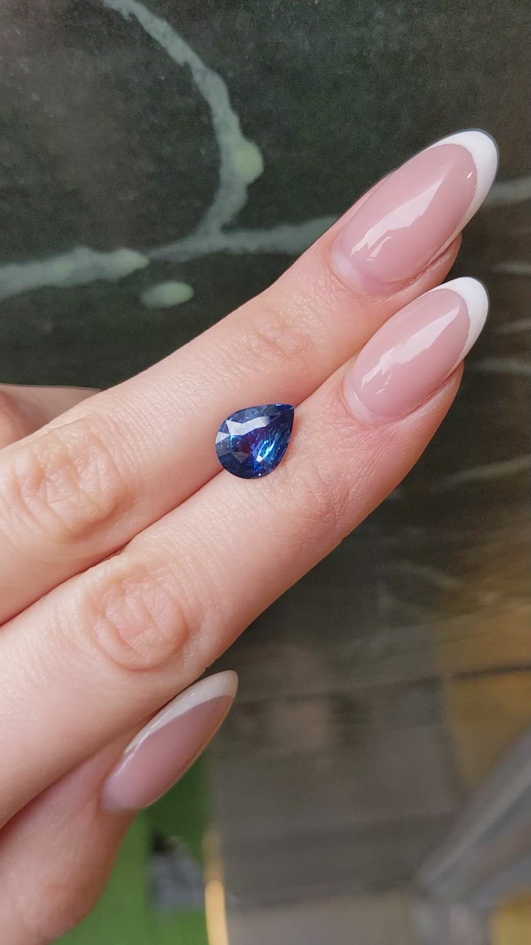 3.38 Ct. Blue Sapphire from Ceylon (Sri Lanka) Size Video