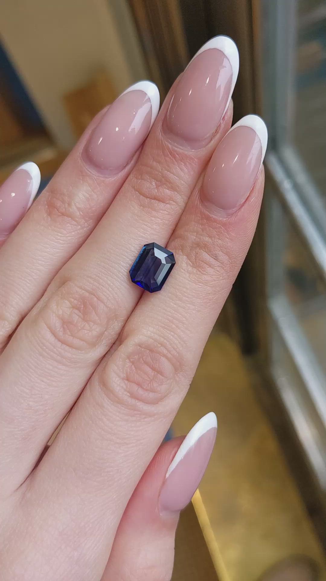 3.10 Ct. Blue Sapphire from Ceylon (Sri Lanka) Size Video