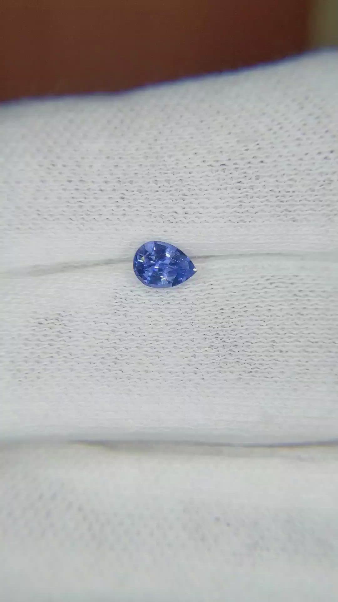 0.46 Ct. Blue Sapphire from Ceylon (Sri Lanka) Size Video