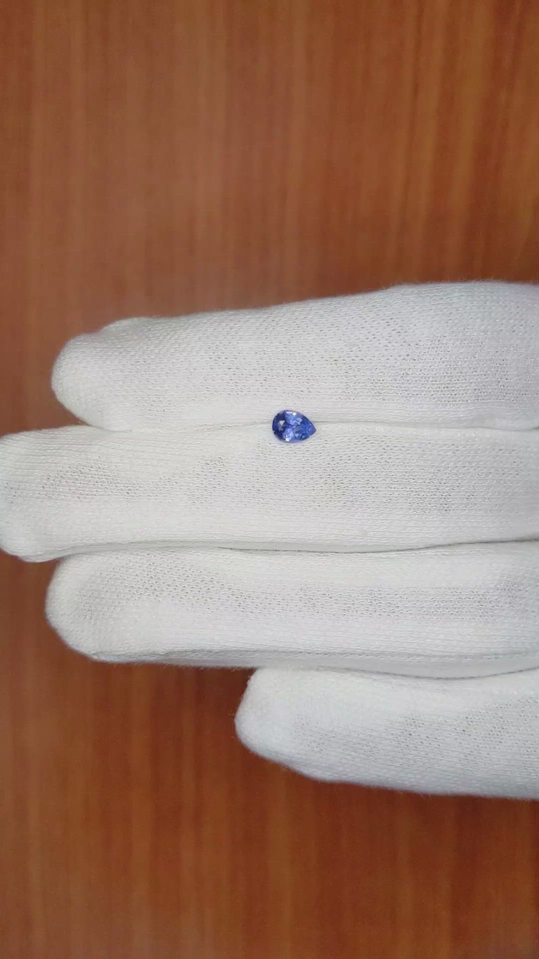 0.46 Ct. Blue Sapphire from Ceylon (Sri Lanka) Size Video
