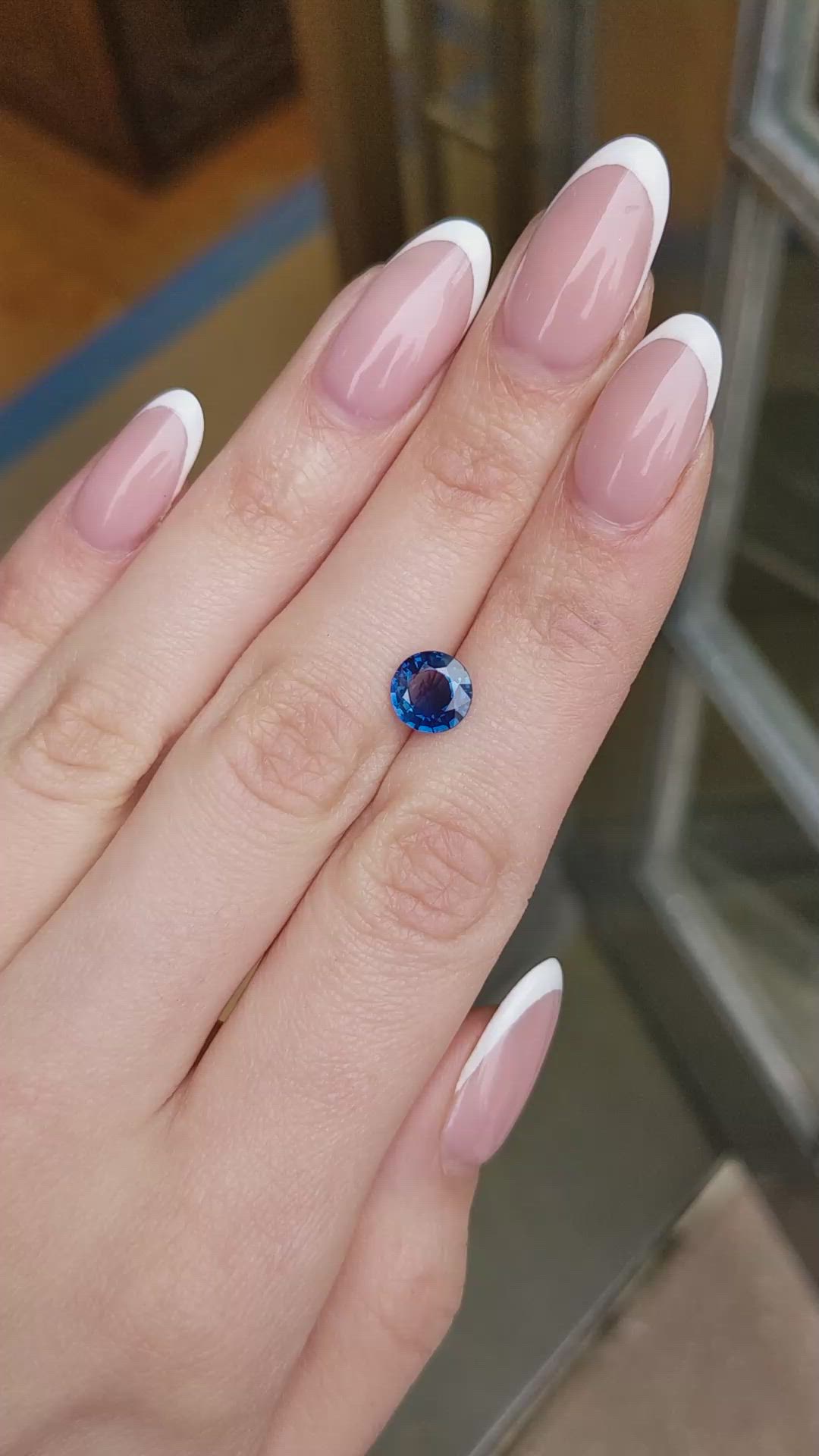 1.97 Ct. Blue Sapphire from Ceylon (Sri Lanka) Size Video