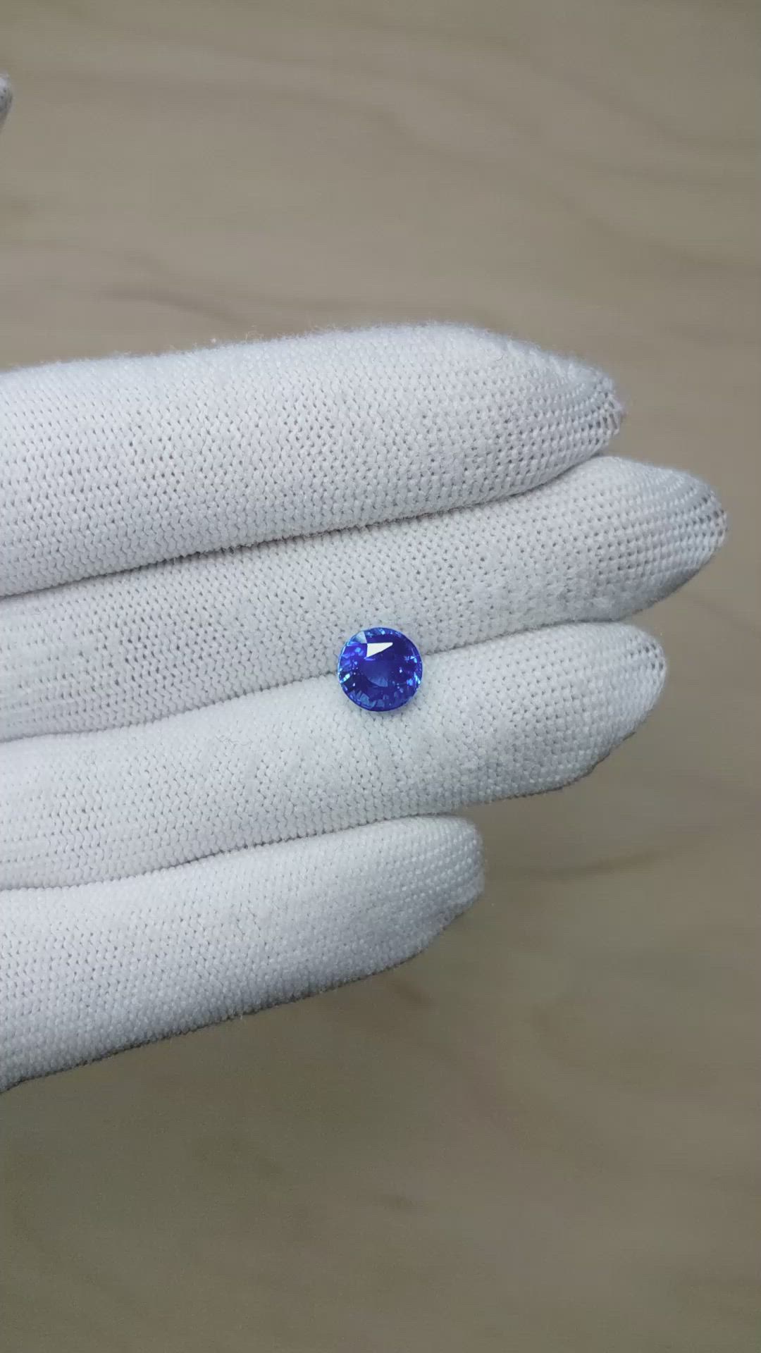3.48 Ct. Blue Sapphire from Ceylon (Sri Lanka) Size Video