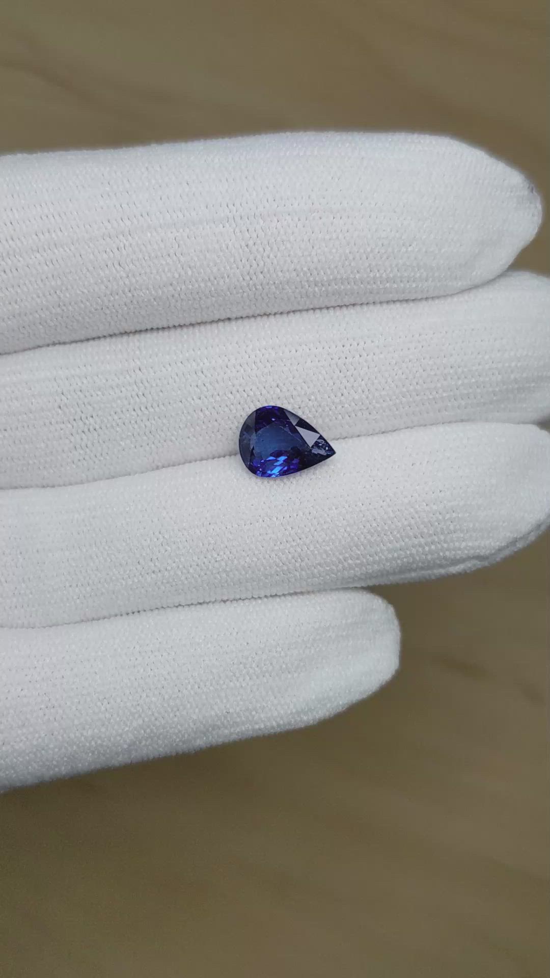 2.99 Ct. Blue Sapphire from Ceylon (Sri Lanka) Size Video