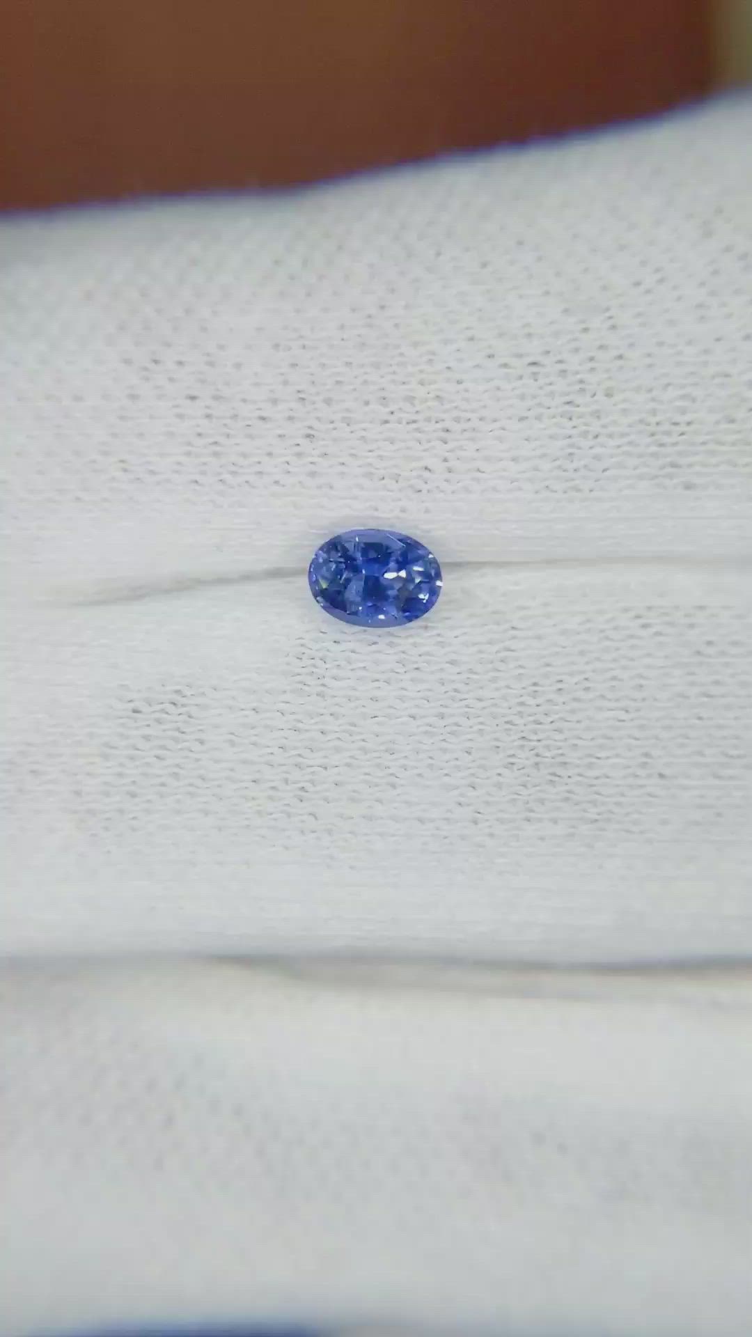 0.46 Ct. Blue Sapphire from Ceylon (Sri Lanka) Size Video