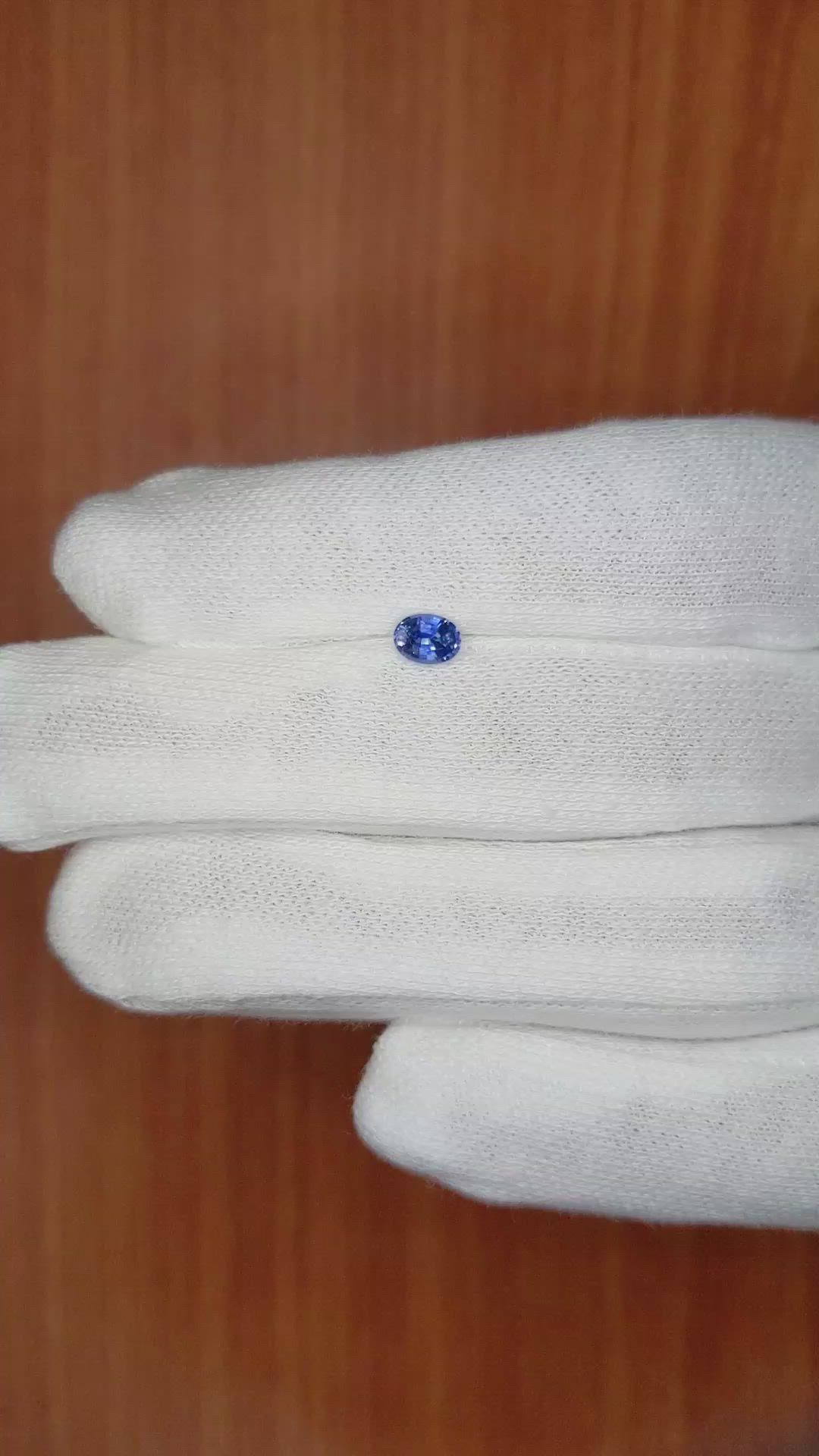 0.46 Ct. Blue Sapphire from Ceylon (Sri Lanka) Size Video