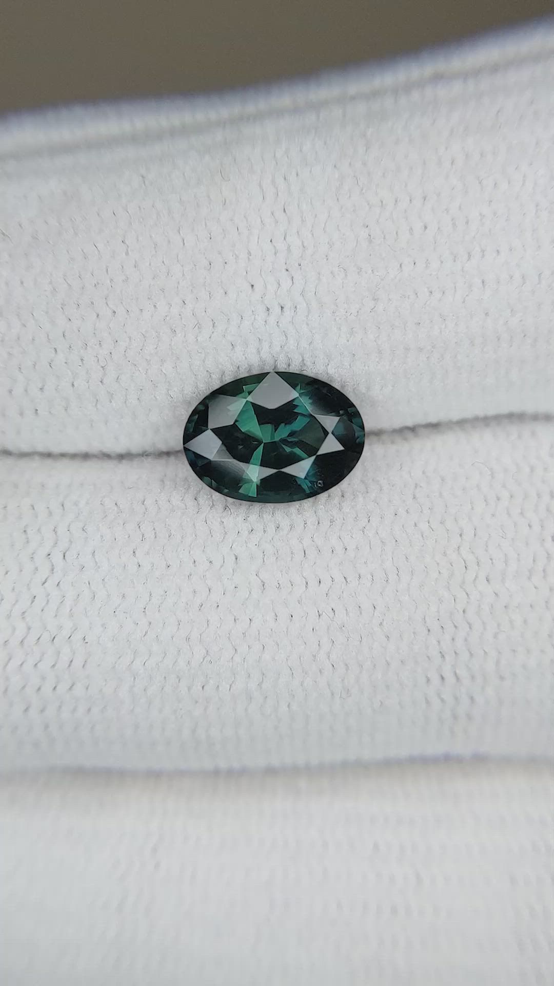 2.27 Ct. Bluish Green Sapphire from Madagascar Size Video