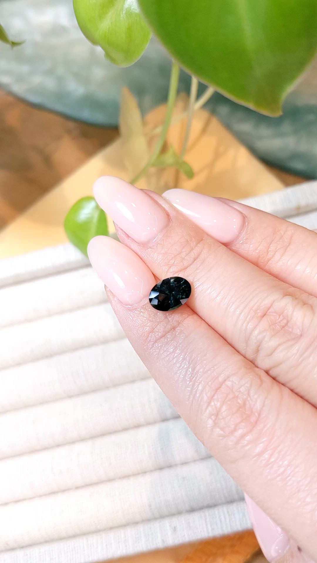 2.27 Ct. Bluish Green Sapphire from Madagascar Size Video