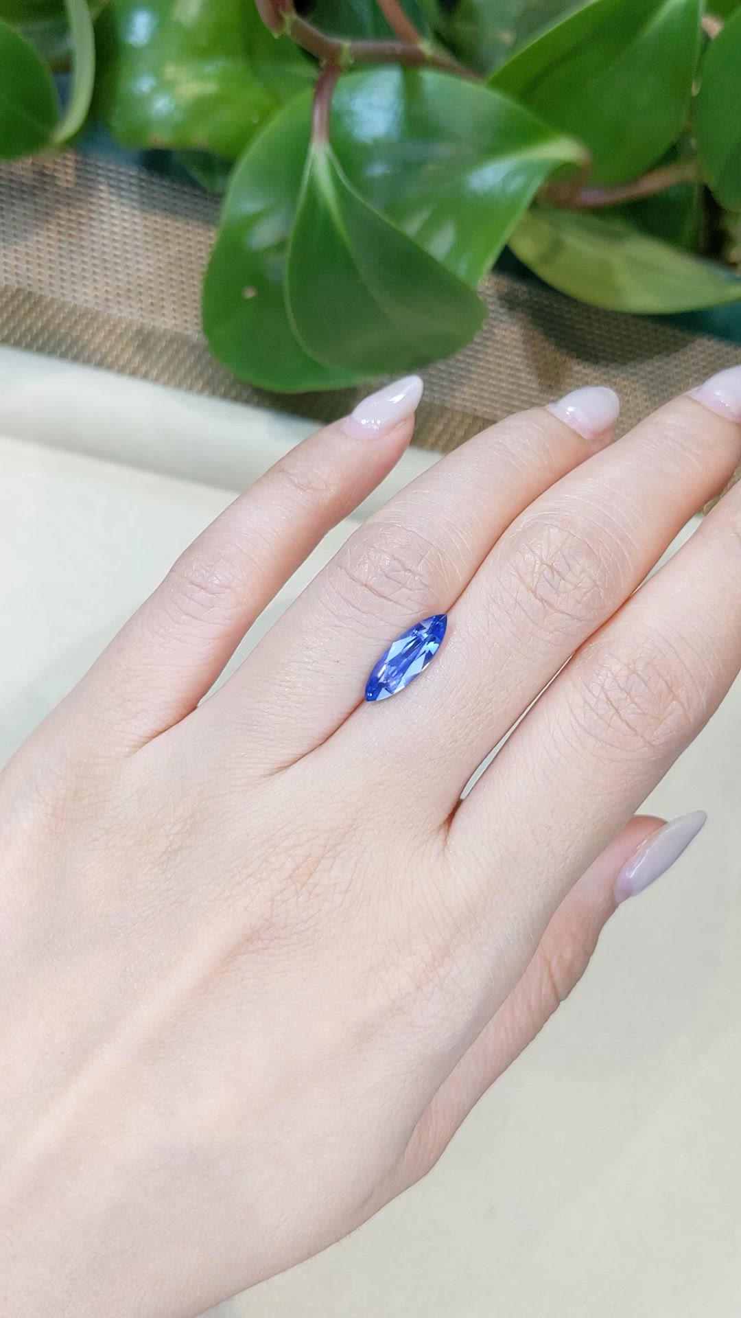 2.25 Ct. Blue Sapphire from Ceylon (Sri Lanka) Size Video