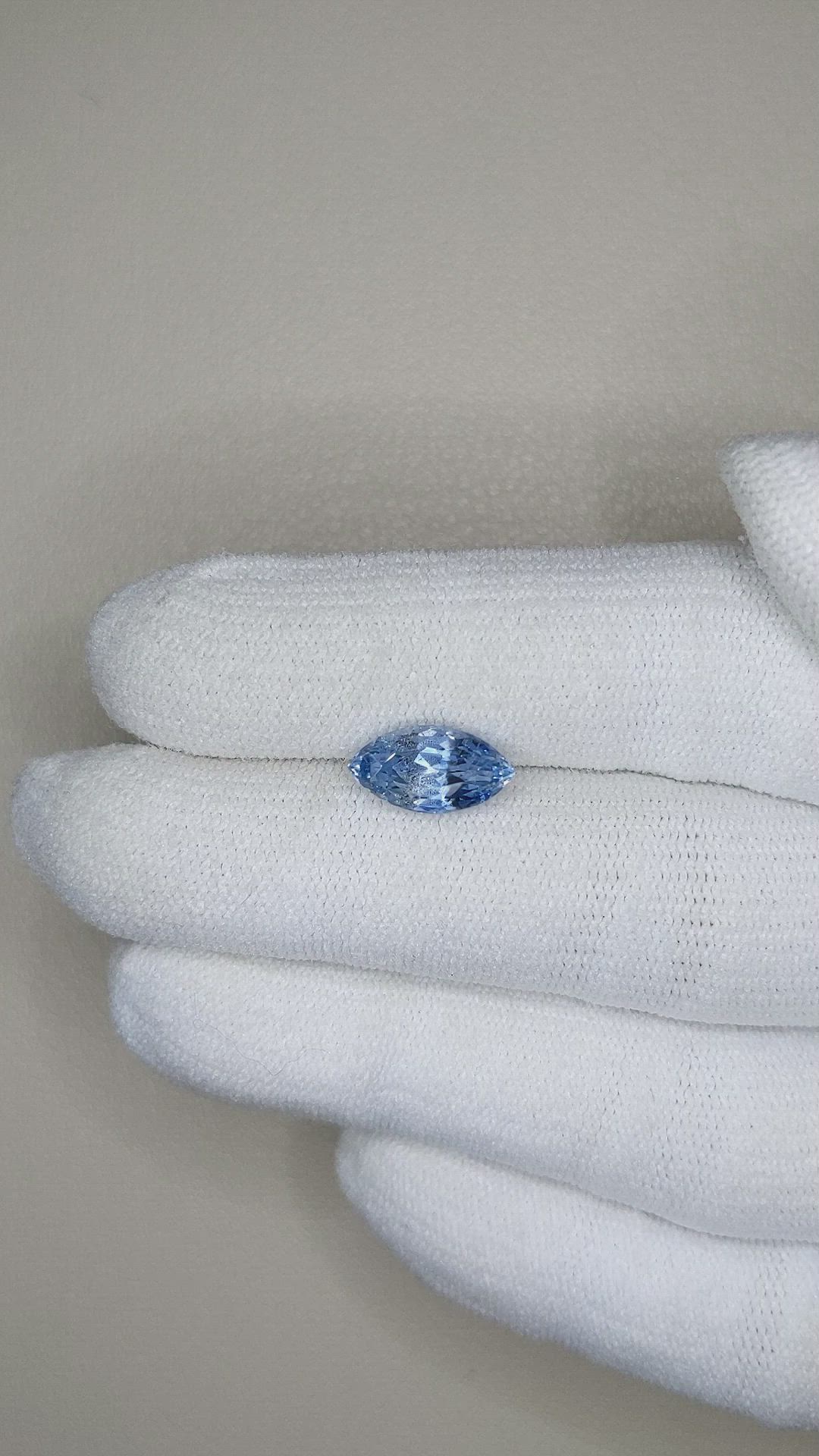 2.67 Ct. Blue Sapphire from Ceylon (Sri Lanka) Size Video