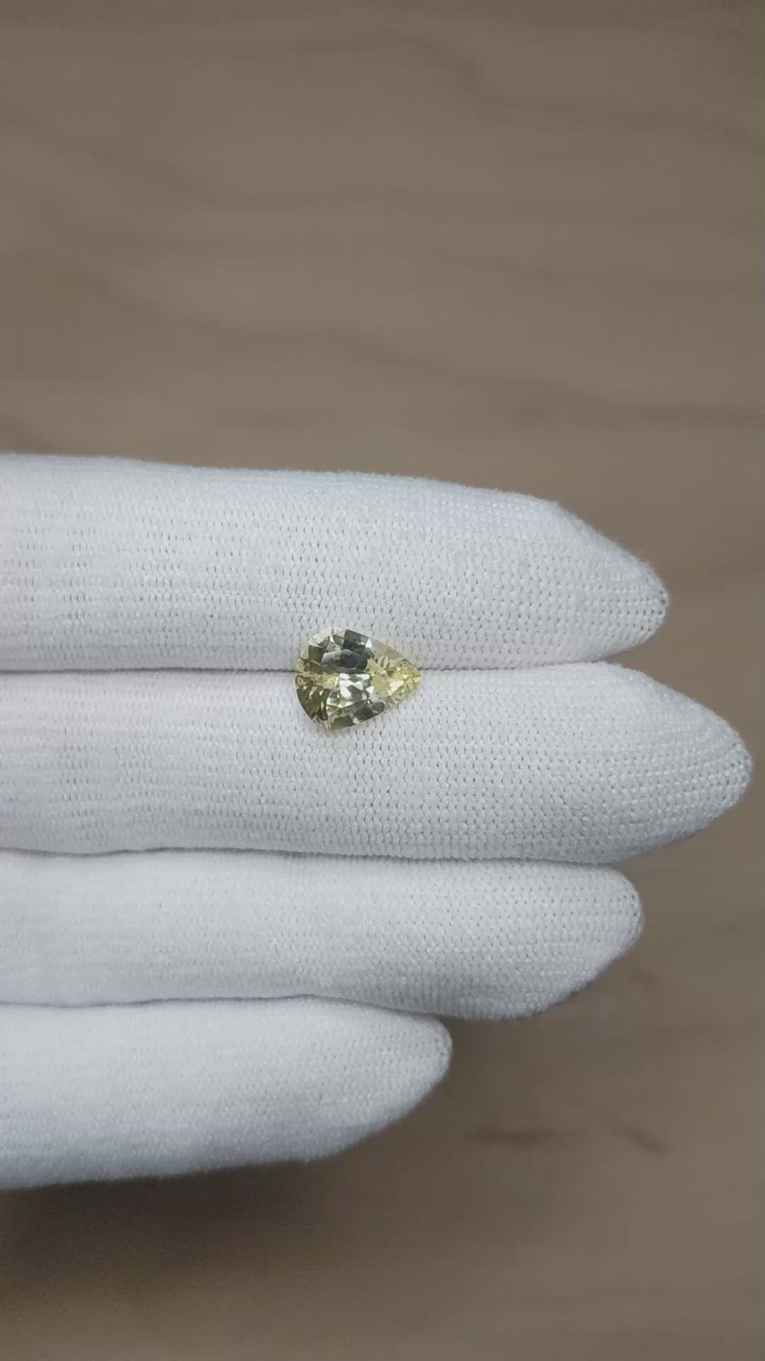 3.00 Ct. Yellow Sapphire from Ceylon (Sri Lanka) Size Video