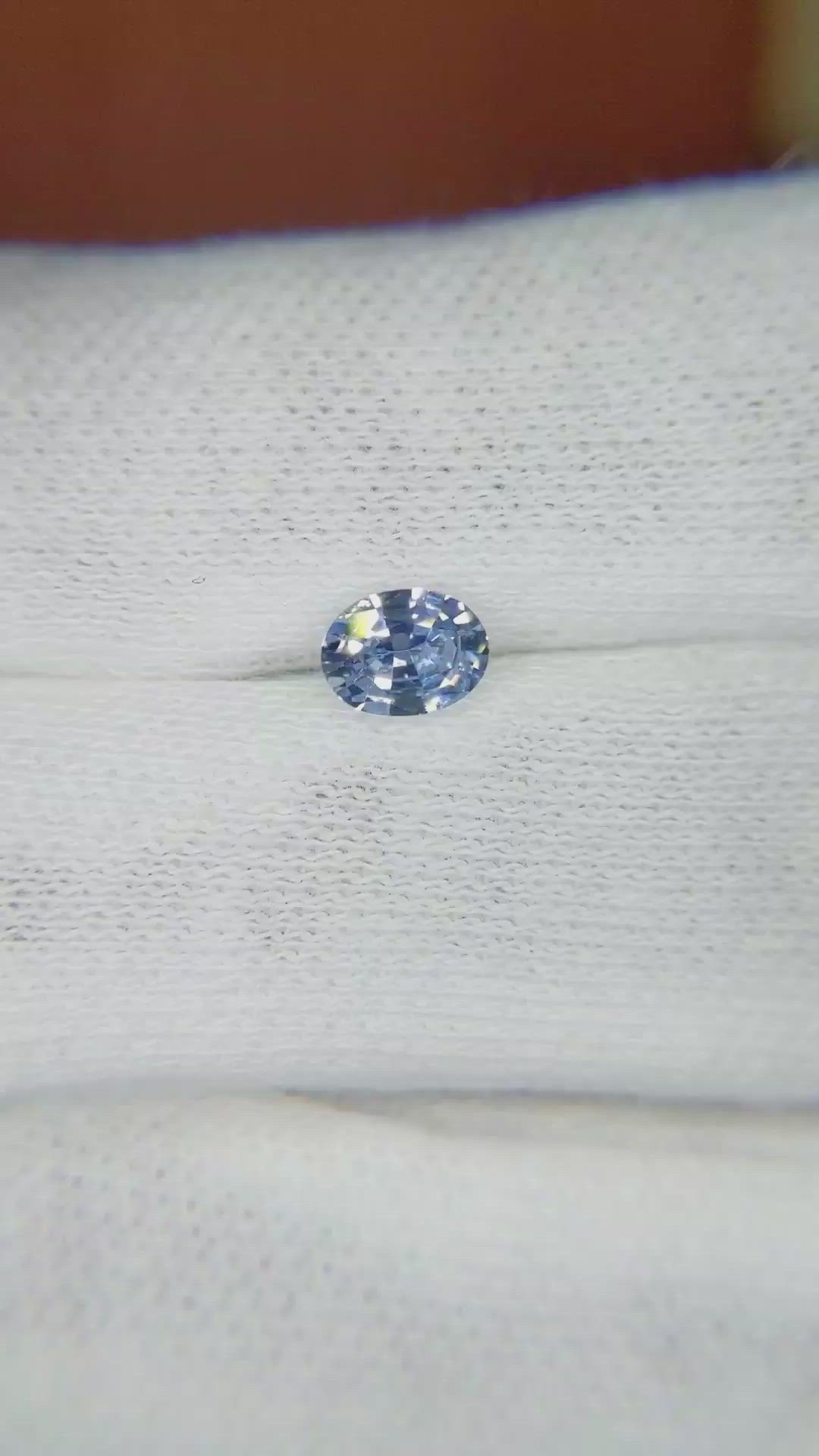 0.47 Ct. Blue Sapphire from Ceylon (Sri Lanka) Size Video