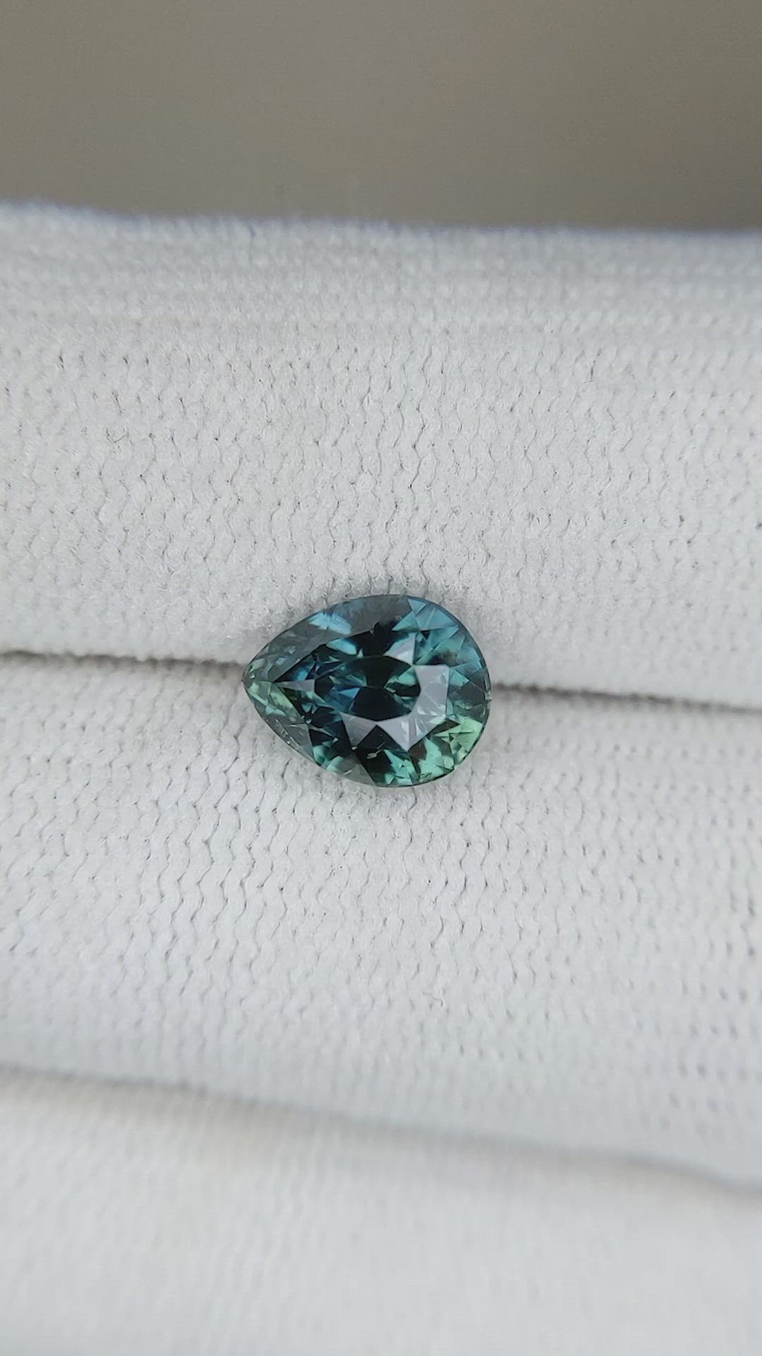1.90 Ct. Greenish Blue Sapphire from Madagascar Size Video