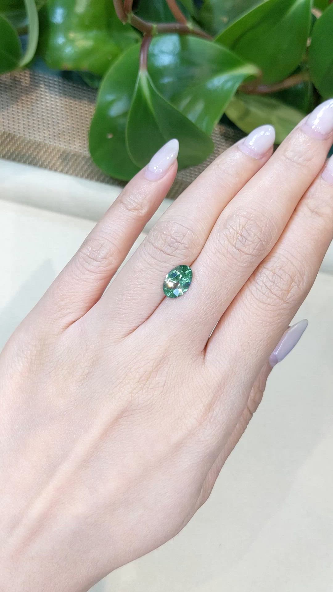 2.15 Ct. Yellowish Green Sapphire from Madagascar Size Video