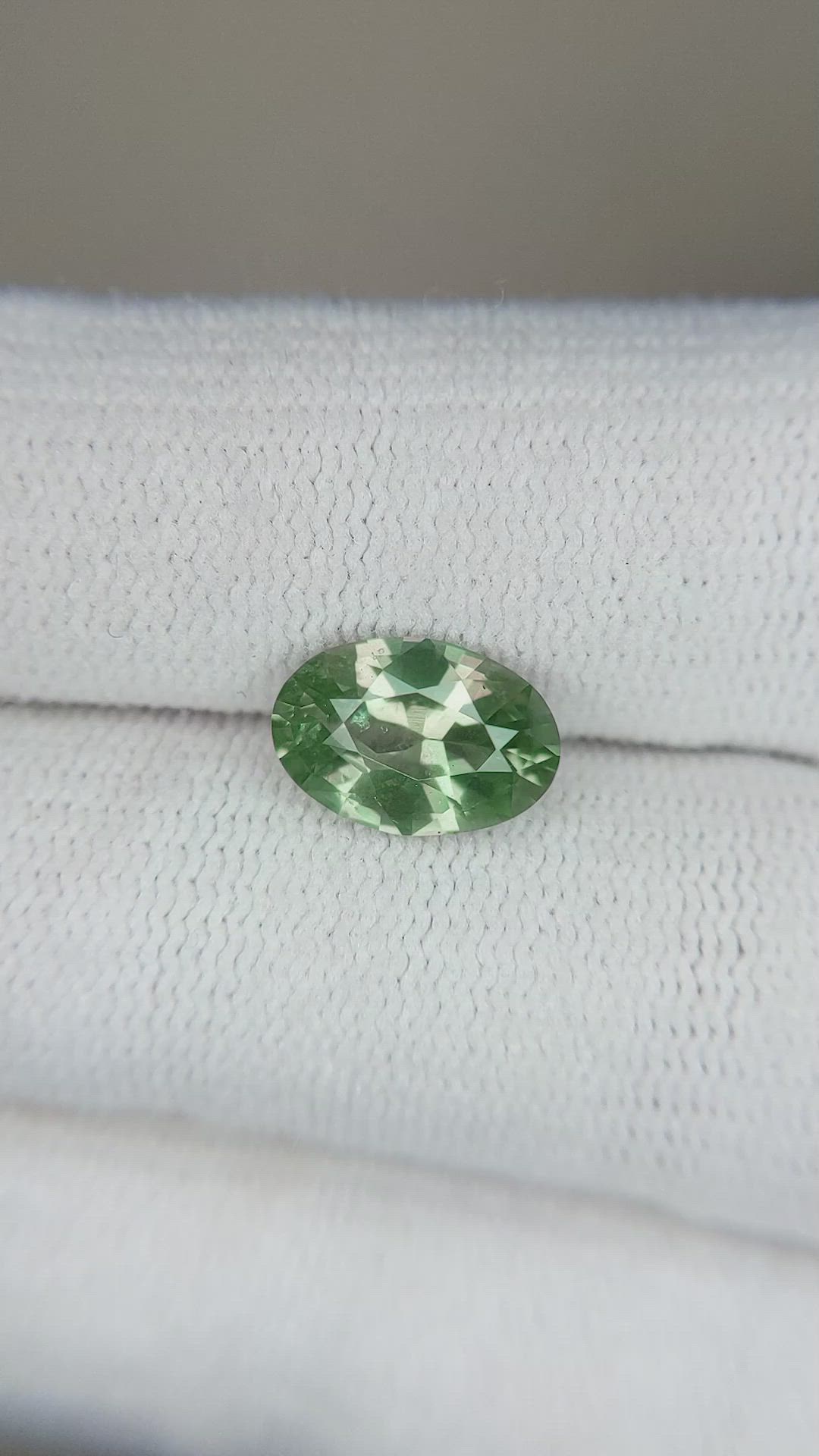 2.15 Ct. Yellowish Green Sapphire from Madagascar Size Video