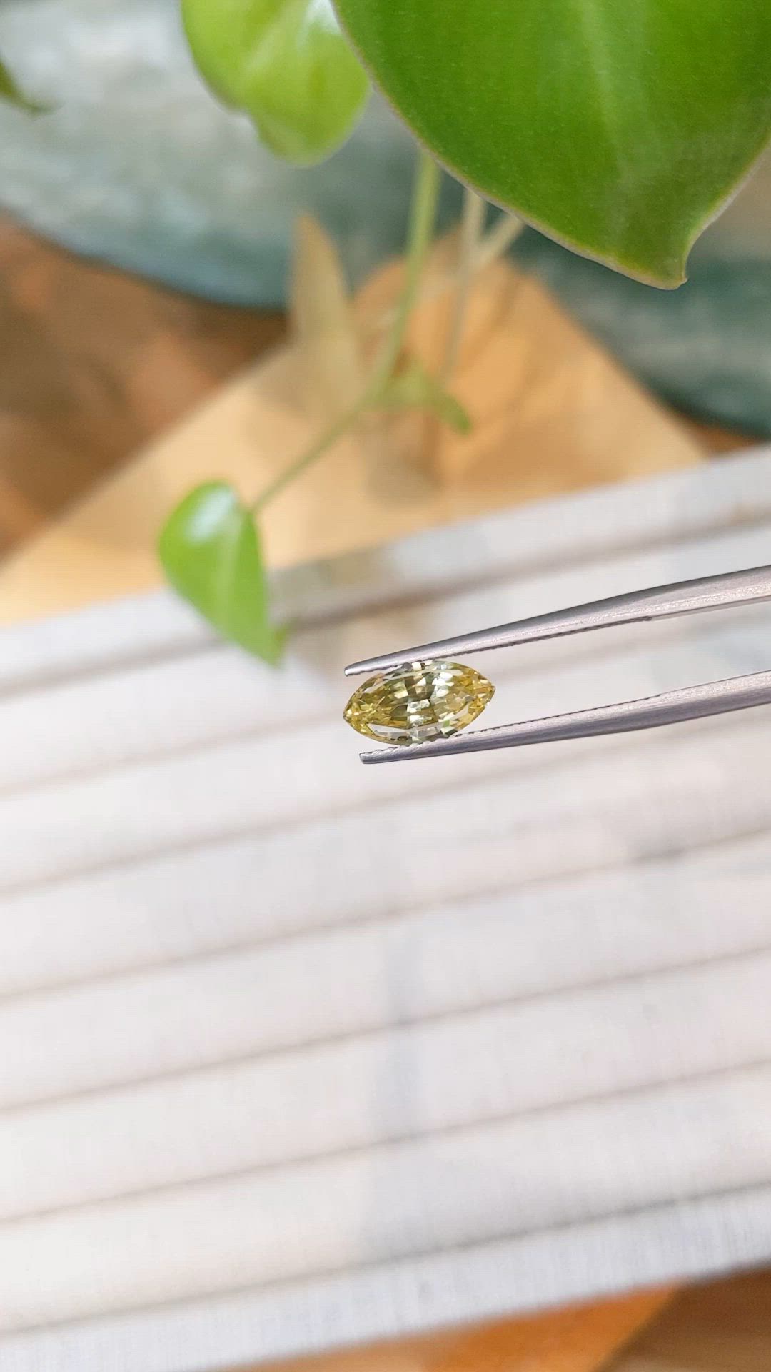 2.33 Ct. Yellow Sapphire from Ceylon (Sri Lanka) Size Video
