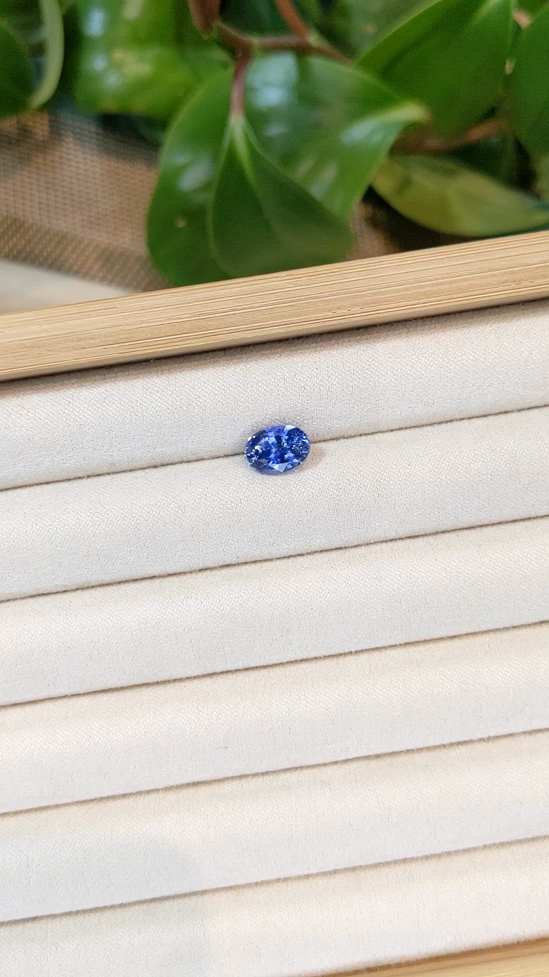 2.89 Ct. Blue Sapphire from Ceylon (Sri Lanka) Size Video