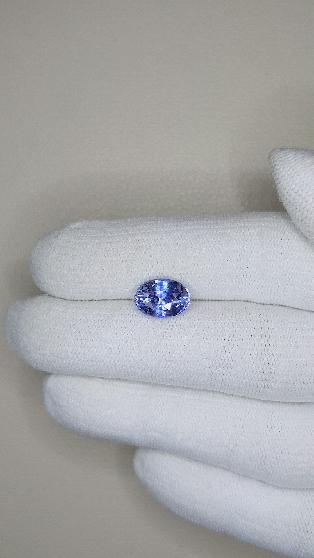 2.89 Ct. Blue Sapphire from Ceylon (Sri Lanka) Size Video