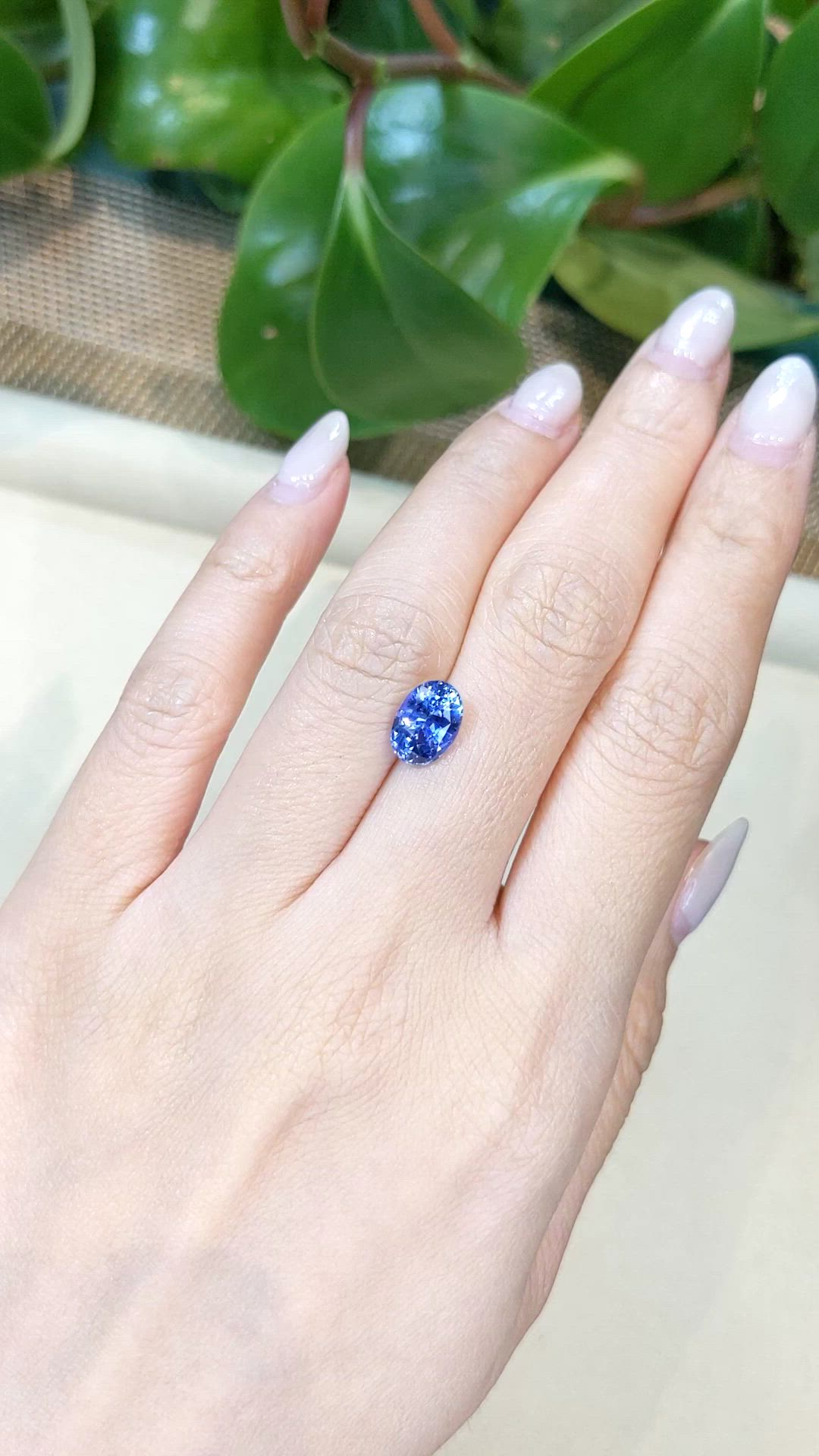 2.89 Ct. Blue Sapphire from Ceylon (Sri Lanka) Size Video