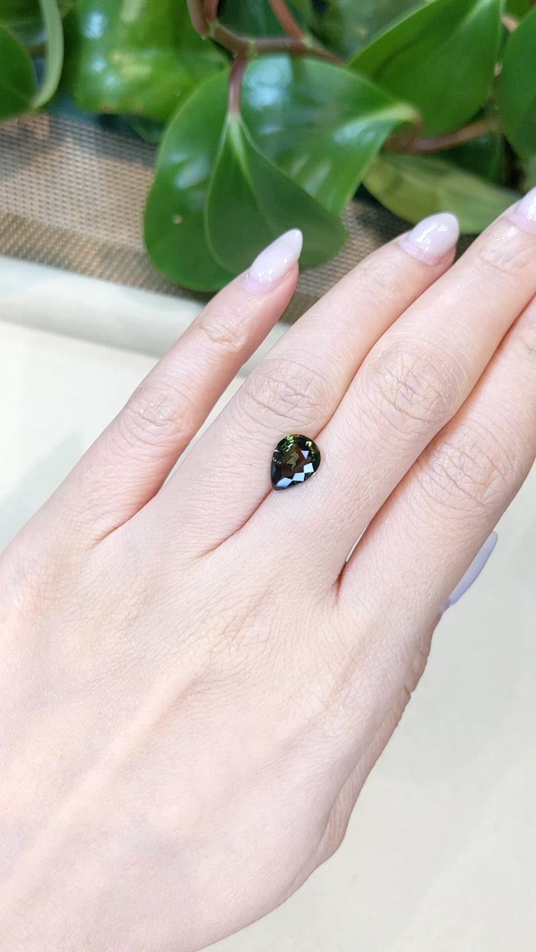 2.20 Ct. Yellowish Green Sapphire from Madagascar Size Video