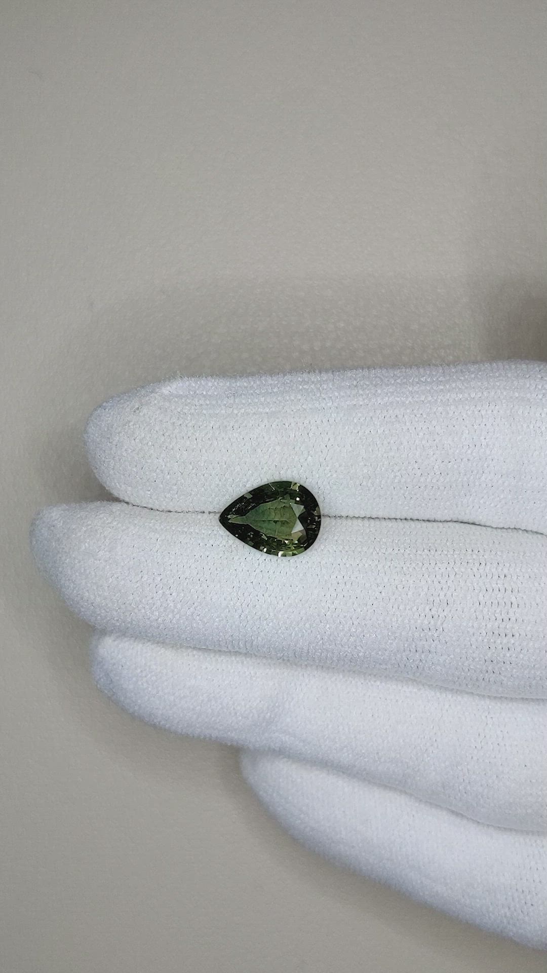 2.20 Ct. Yellowish Green Sapphire from Madagascar Size Video