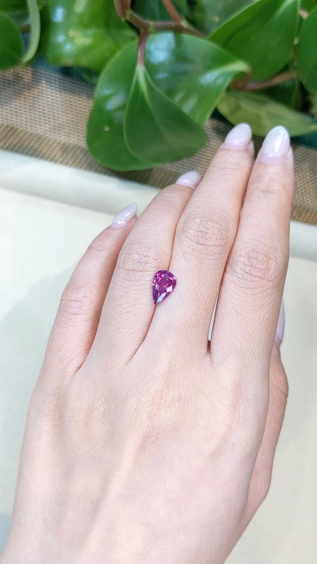 1.77 Ct. Pinkish Purple Sapphire from Madagascar Size Video