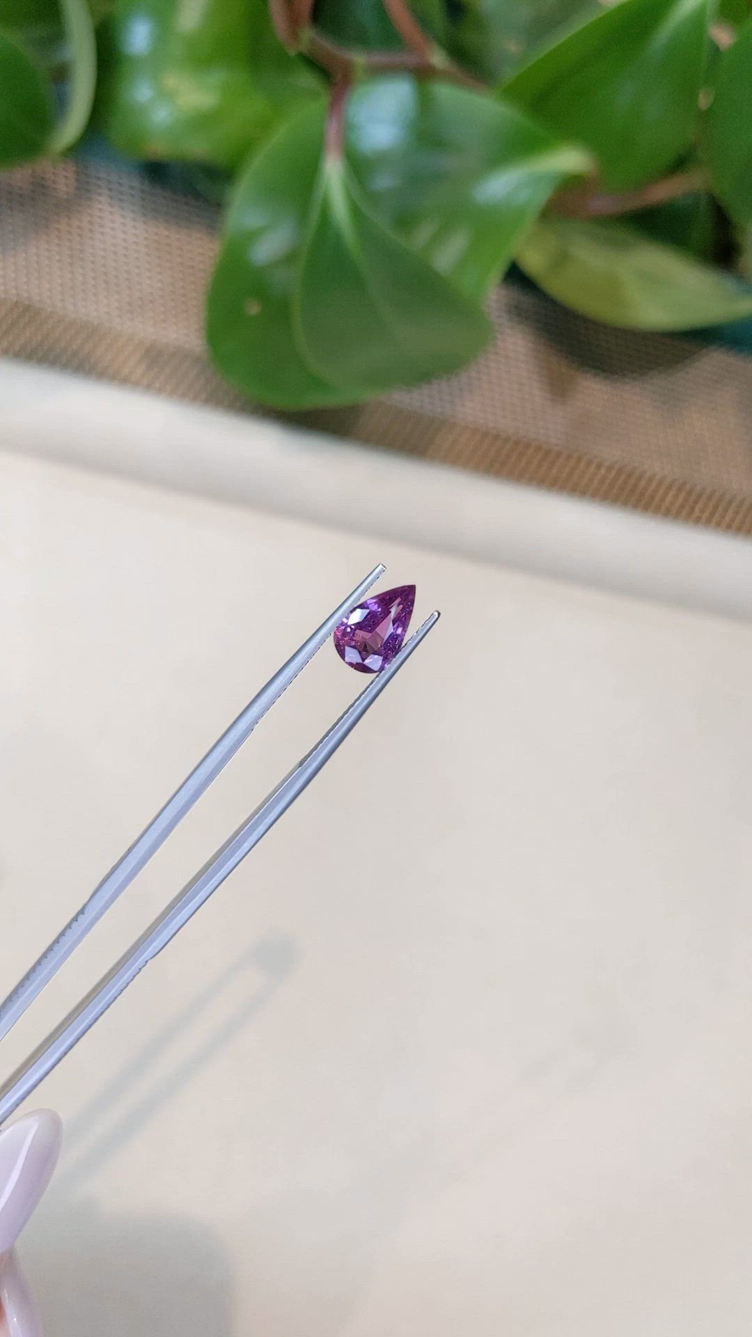 1.77 Ct. Pinkish Purple Sapphire from Madagascar Size Video