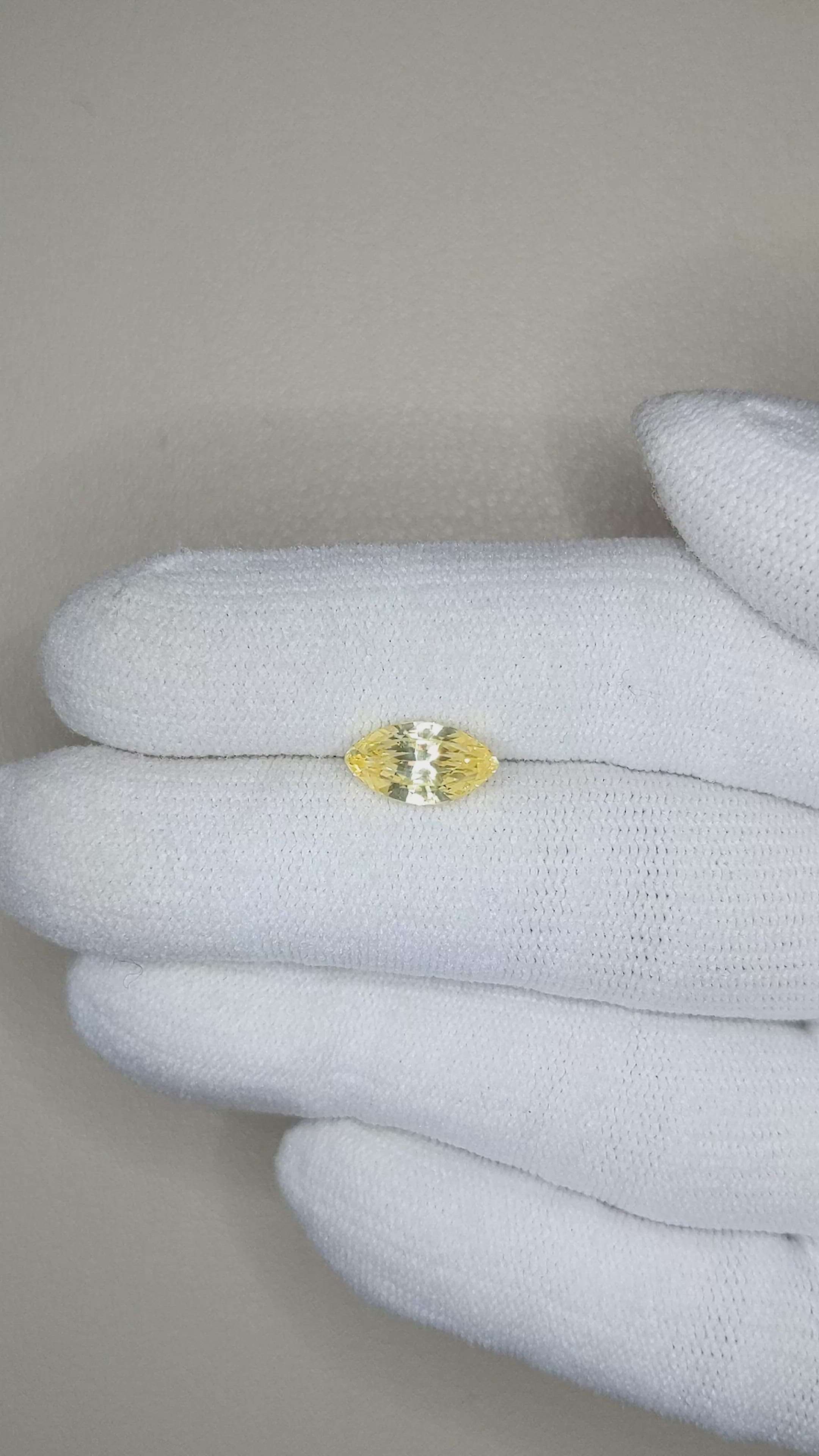 2.08 Ct. Yellow Sapphire from Ceylon (Sri Lanka) Size Video