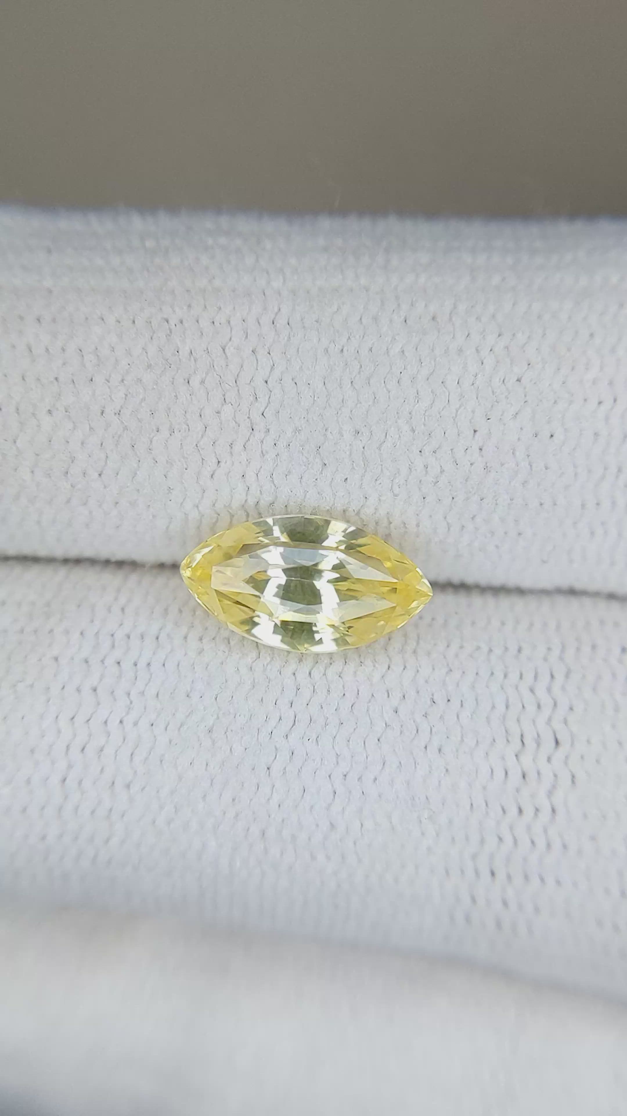 2.08 Ct. Yellow Sapphire from Ceylon (Sri Lanka) Size Video