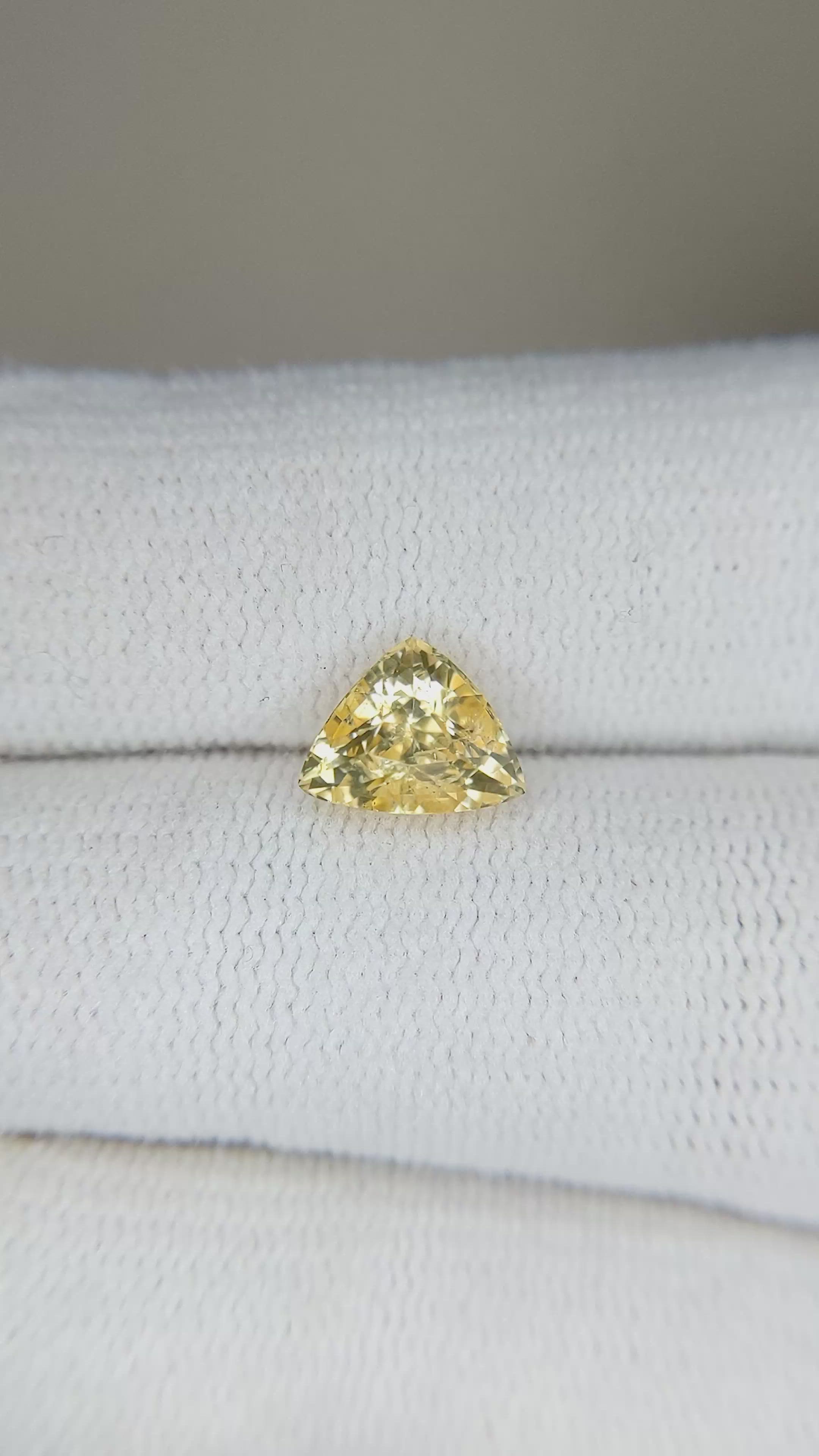 1.79 Ct. Yellow Sapphire from Ceylon (Sri Lanka) Size Video