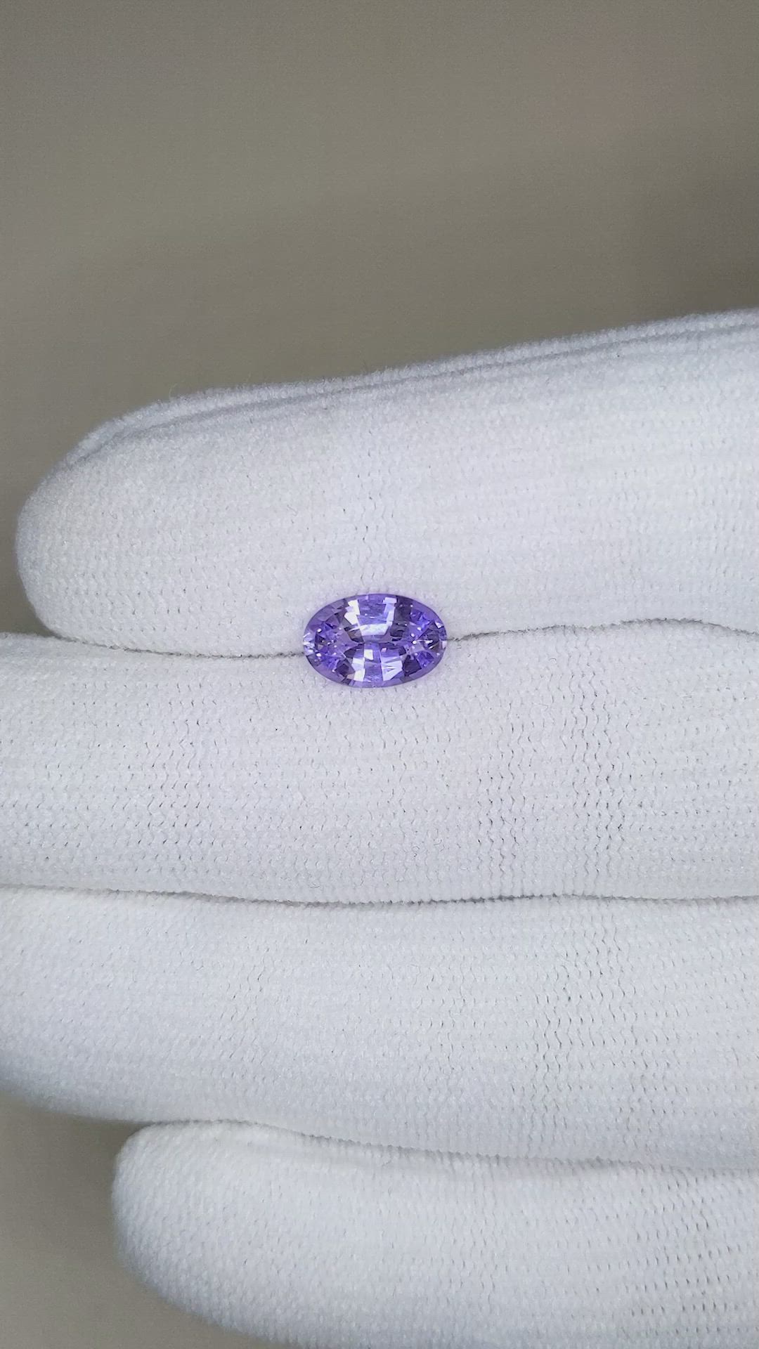 1.67 Ct. Violet Sapphire from Ceylon (Sri Lanka) Size Video