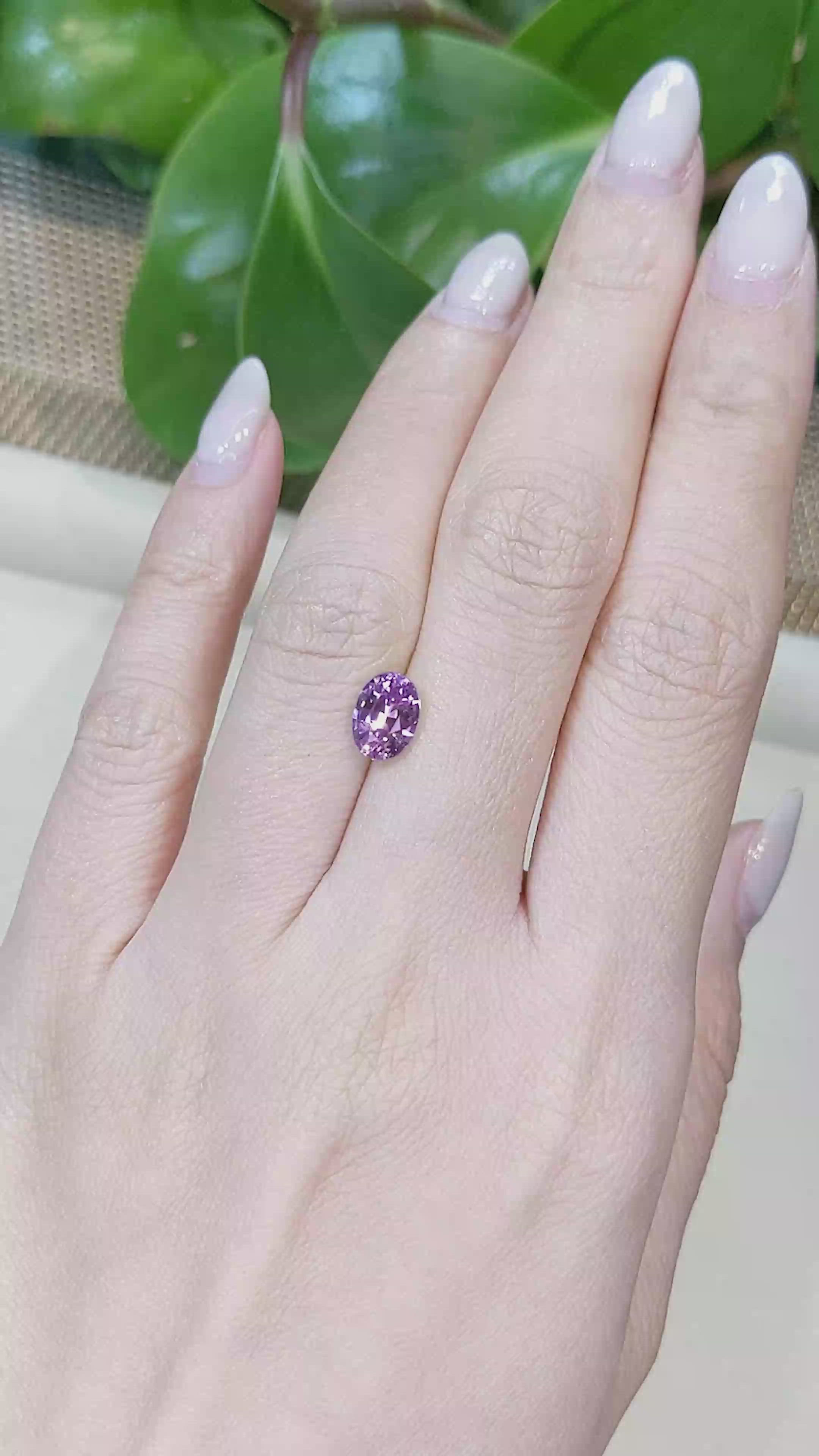 2.03 Ct. Purple Sapphire from Madagascar Size Video