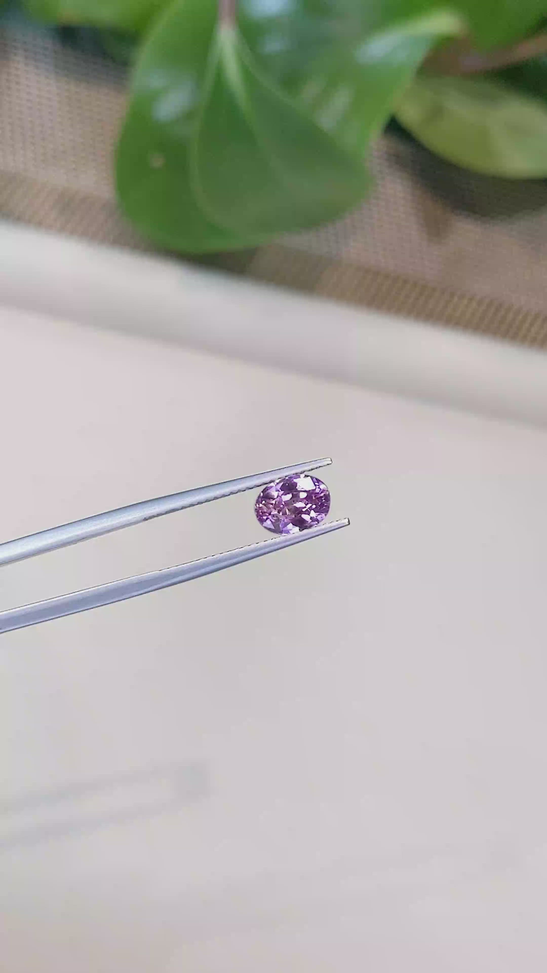 2.03 Ct. Purple Sapphire from Madagascar Size Video