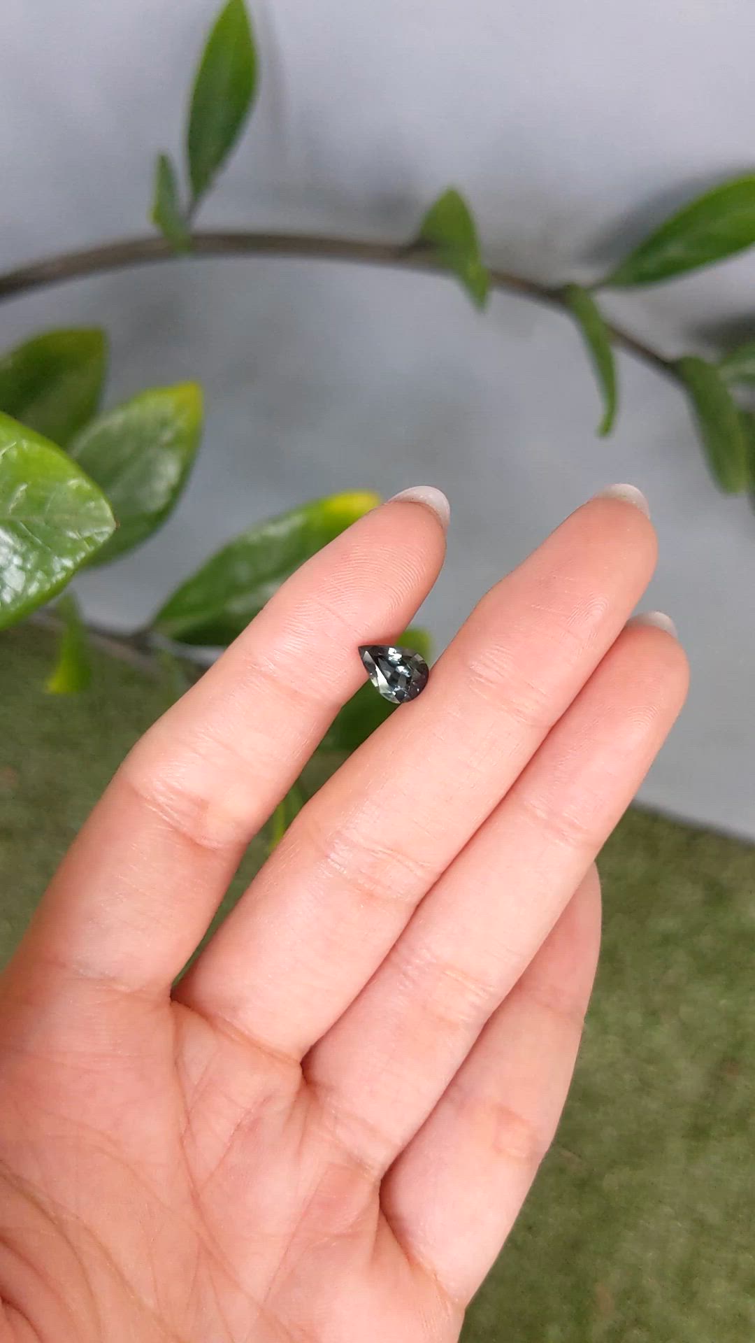 1.60 Ct. Bluish Green Sapphire from Madagascar Size Video