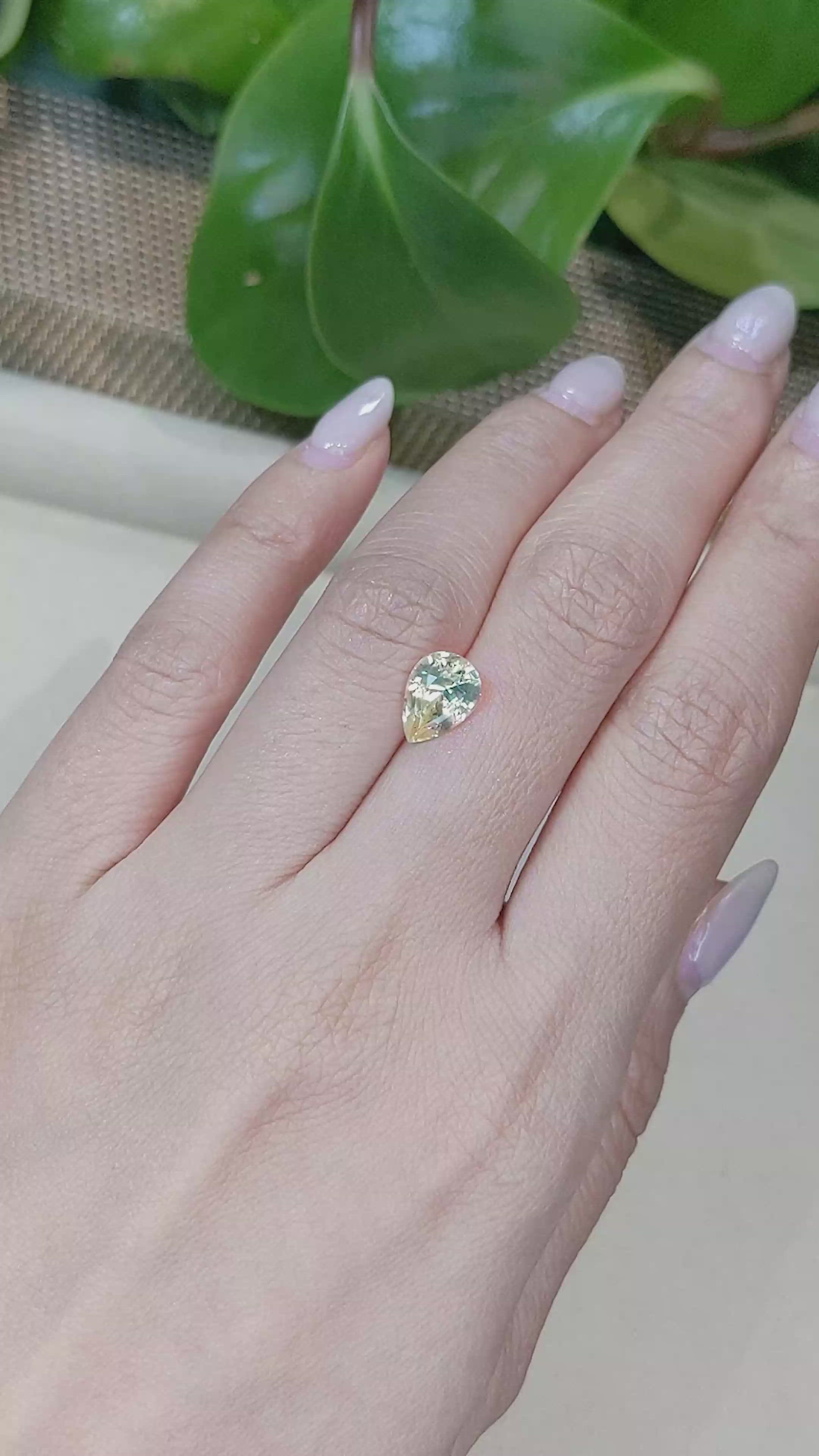 2.57 Ct. Yellow Sapphire from Ceylon (Sri Lanka) Size Video
