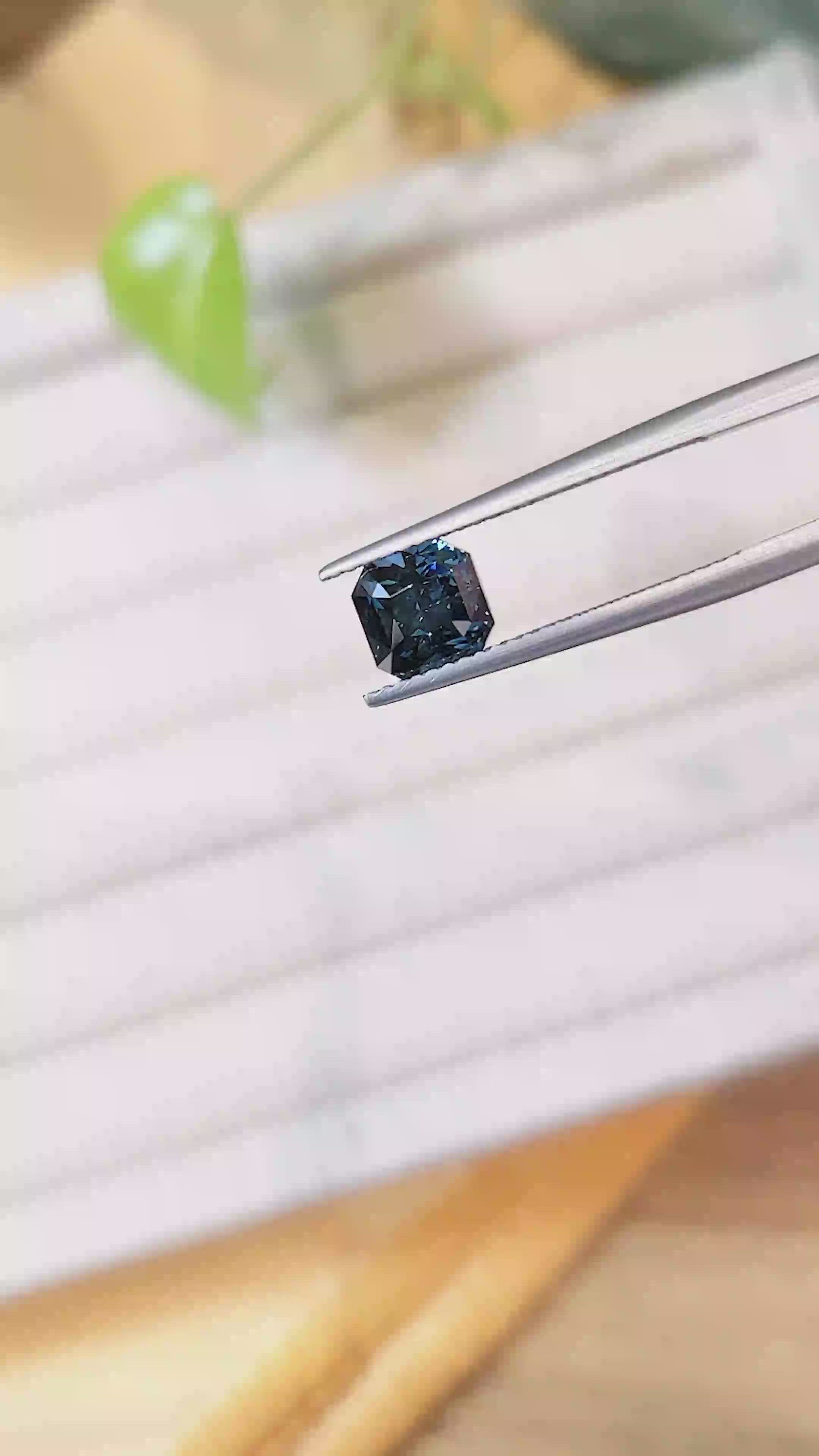 2.01 Ct. Greenish Blue Sapphire from Madagascar Size Video