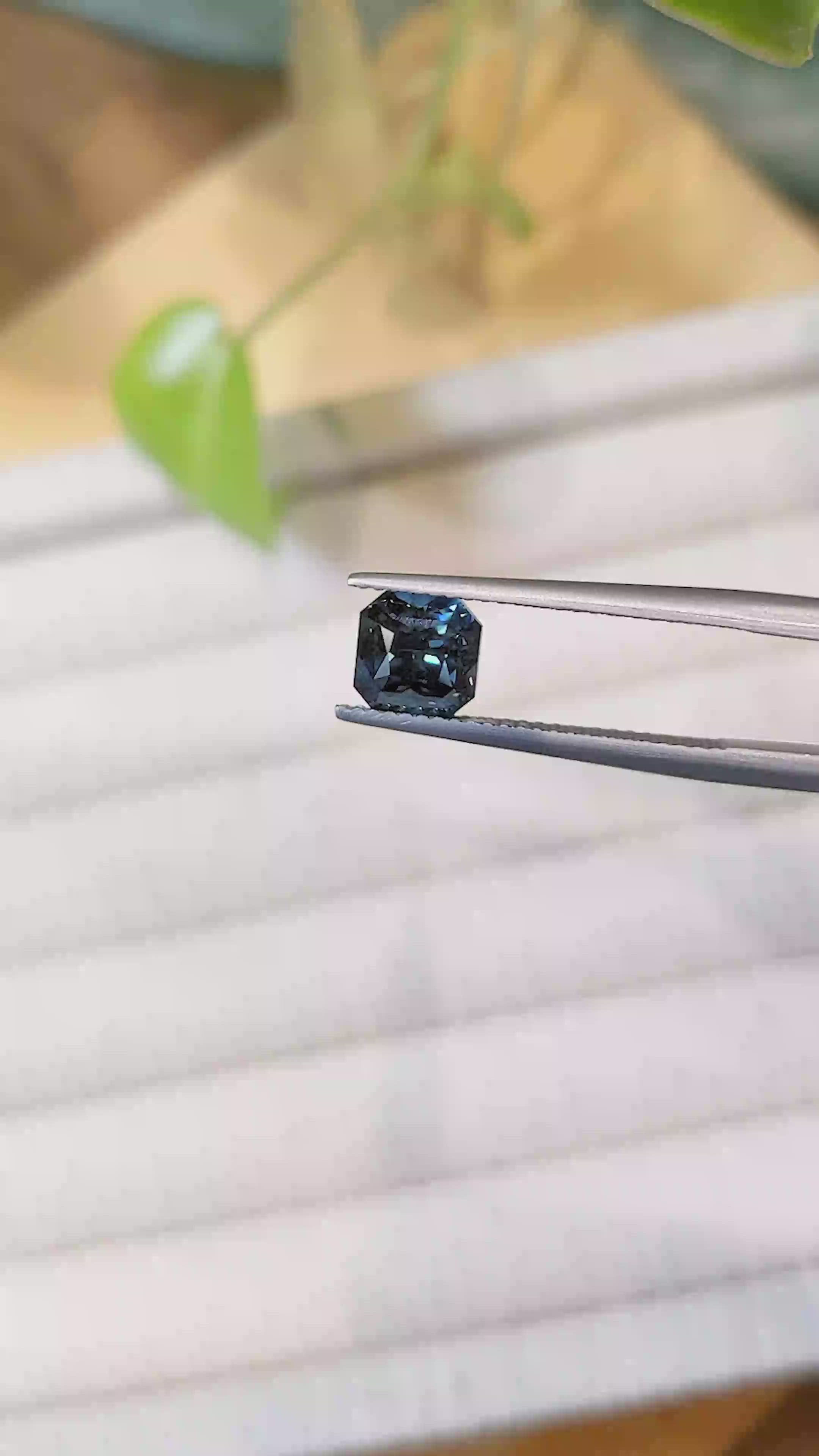 2.01 Ct. Greenish Blue Sapphire from Madagascar Size Video