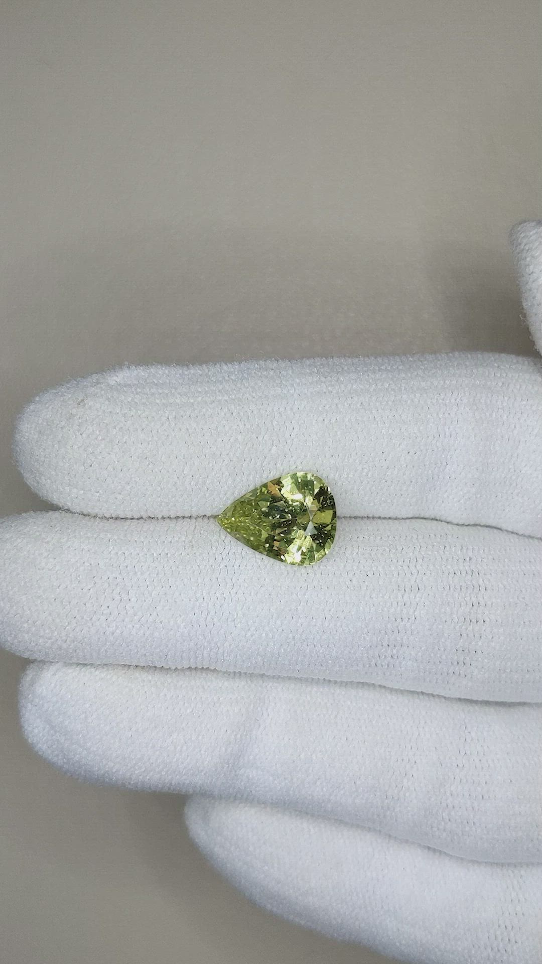 2.78 Ct. Yellowish Green Sapphire from Madagascar Size Video