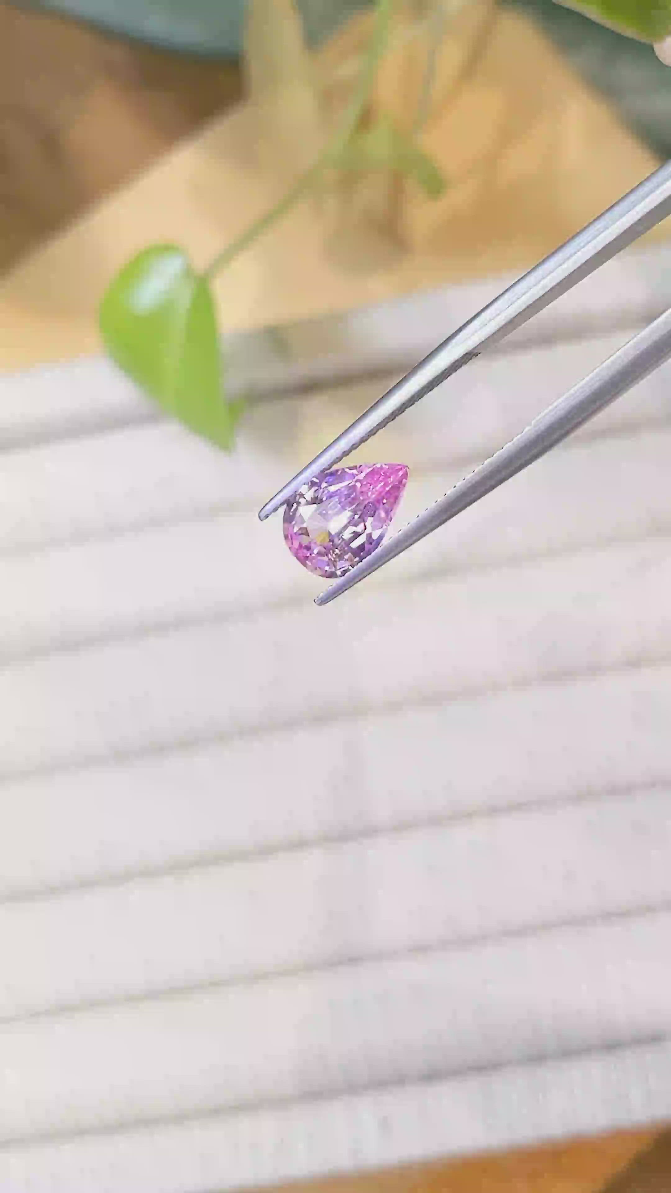 2.34 Ct. Pink Sapphire from Ceylon (Sri Lanka) Size Video