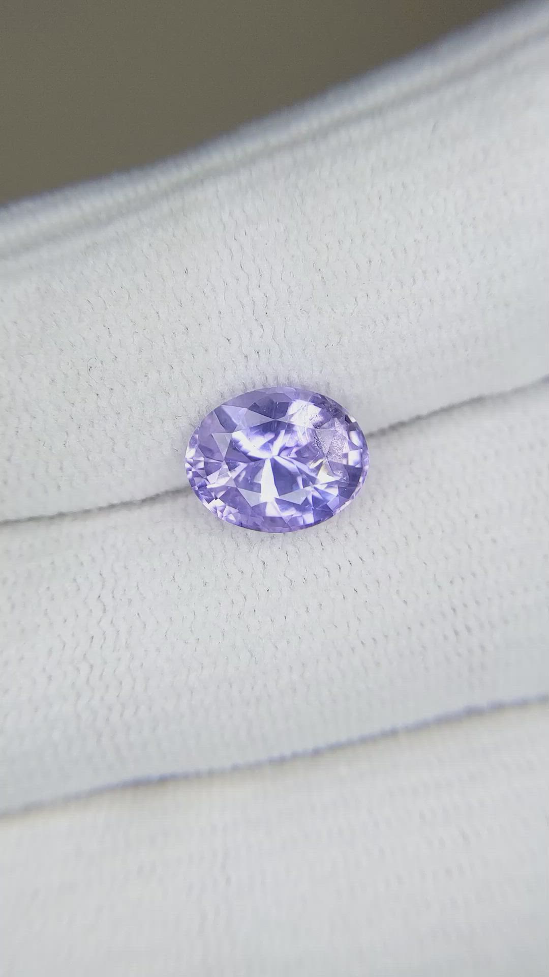 3.31 Ct. Violet Sapphire from Ceylon (Sri Lanka) Size Video